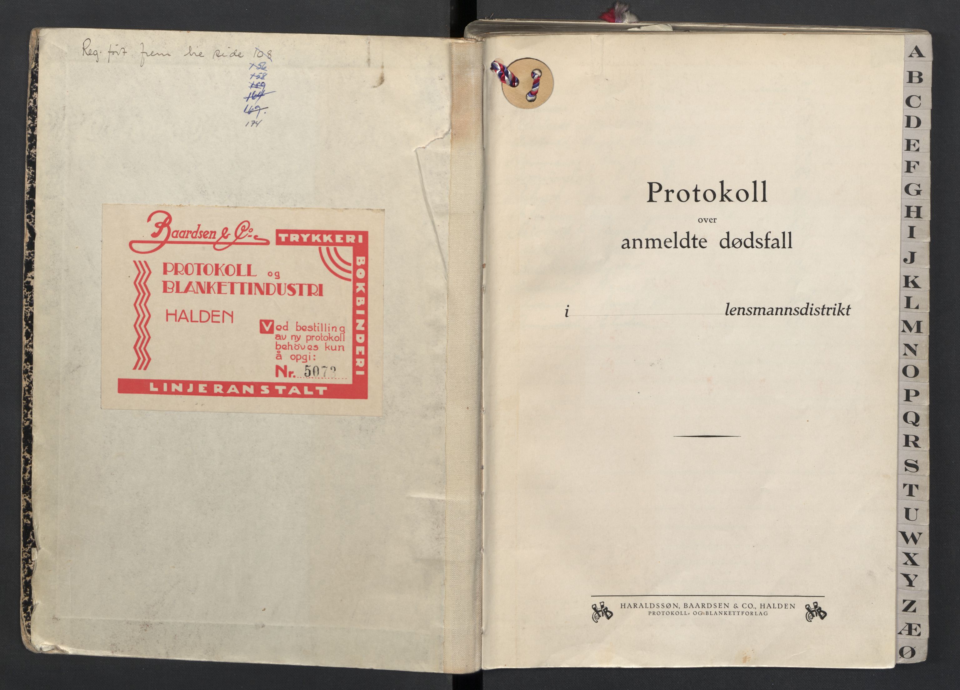 Gol og Hemsedal lensmannskontor, SAKO/A-510/H/Ha/L0001: Dødsfallsprotokoll, 1944-1956