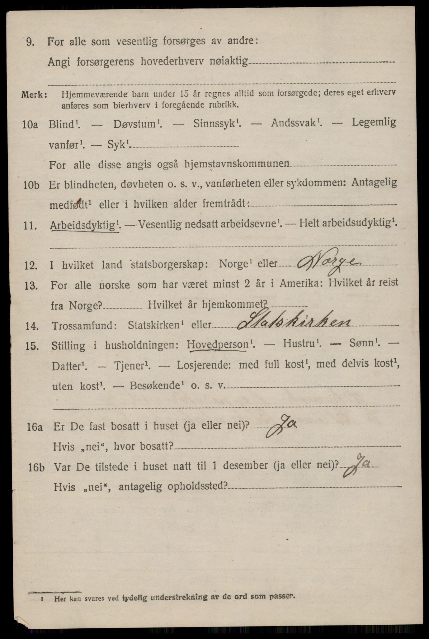 SAST, 1920 census for Hetland, 1920, p. 15444