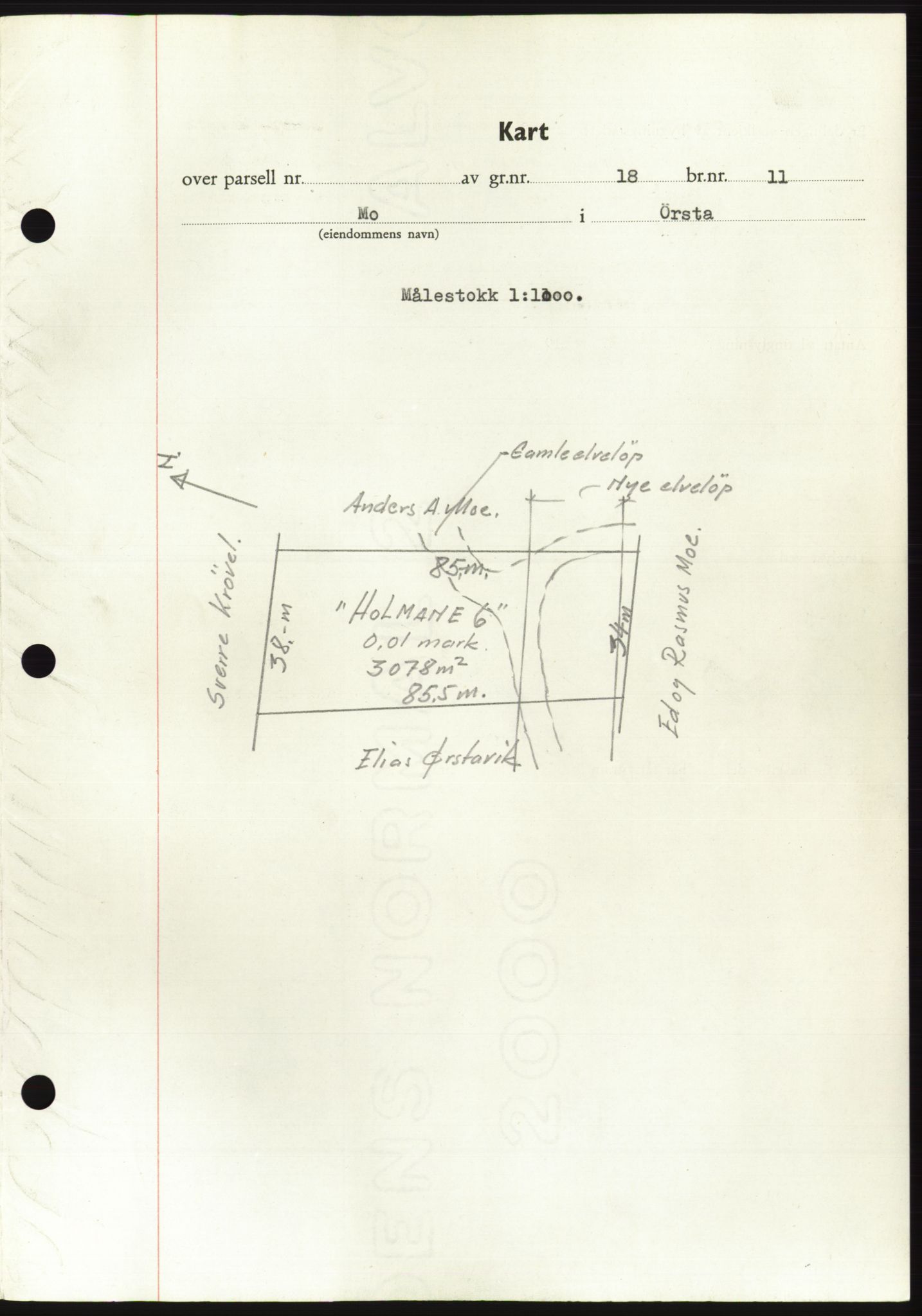 Søre Sunnmøre sorenskriveri, AV/SAT-A-4122/1/2/2C/L0099: Mortgage book no. 25A, 1954-1954, Diary no: : 3100/1954