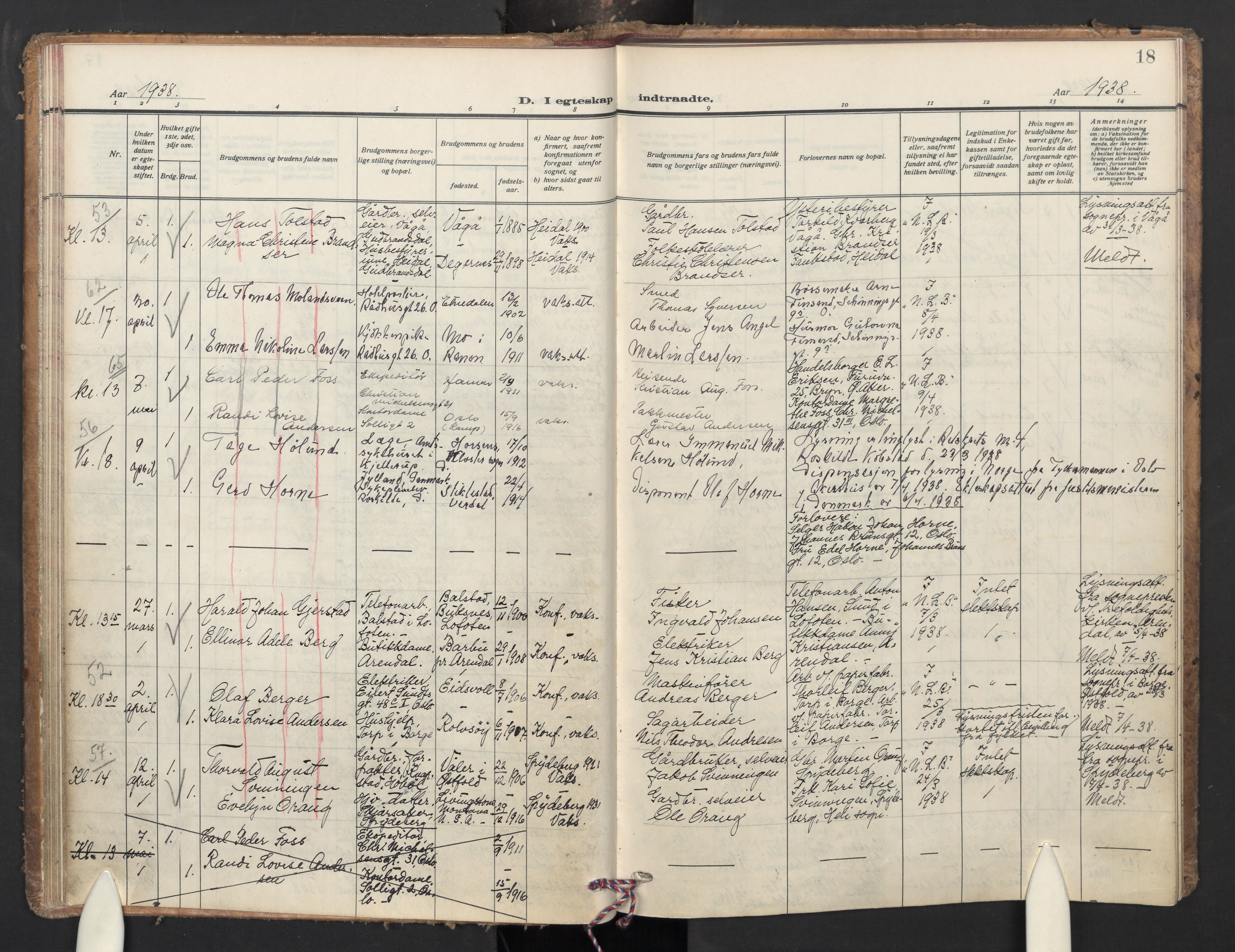 Oslo domkirke Kirkebøker, AV/SAO-A-10752/G/Ga/L0007: Parish register (copy) no. 7, 1937-1951, p. 18