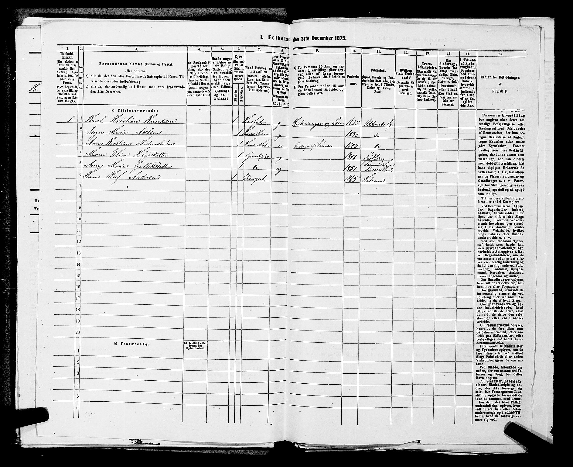 SAKO, 1875 census for 0727P Hedrum, 1875, p. 340