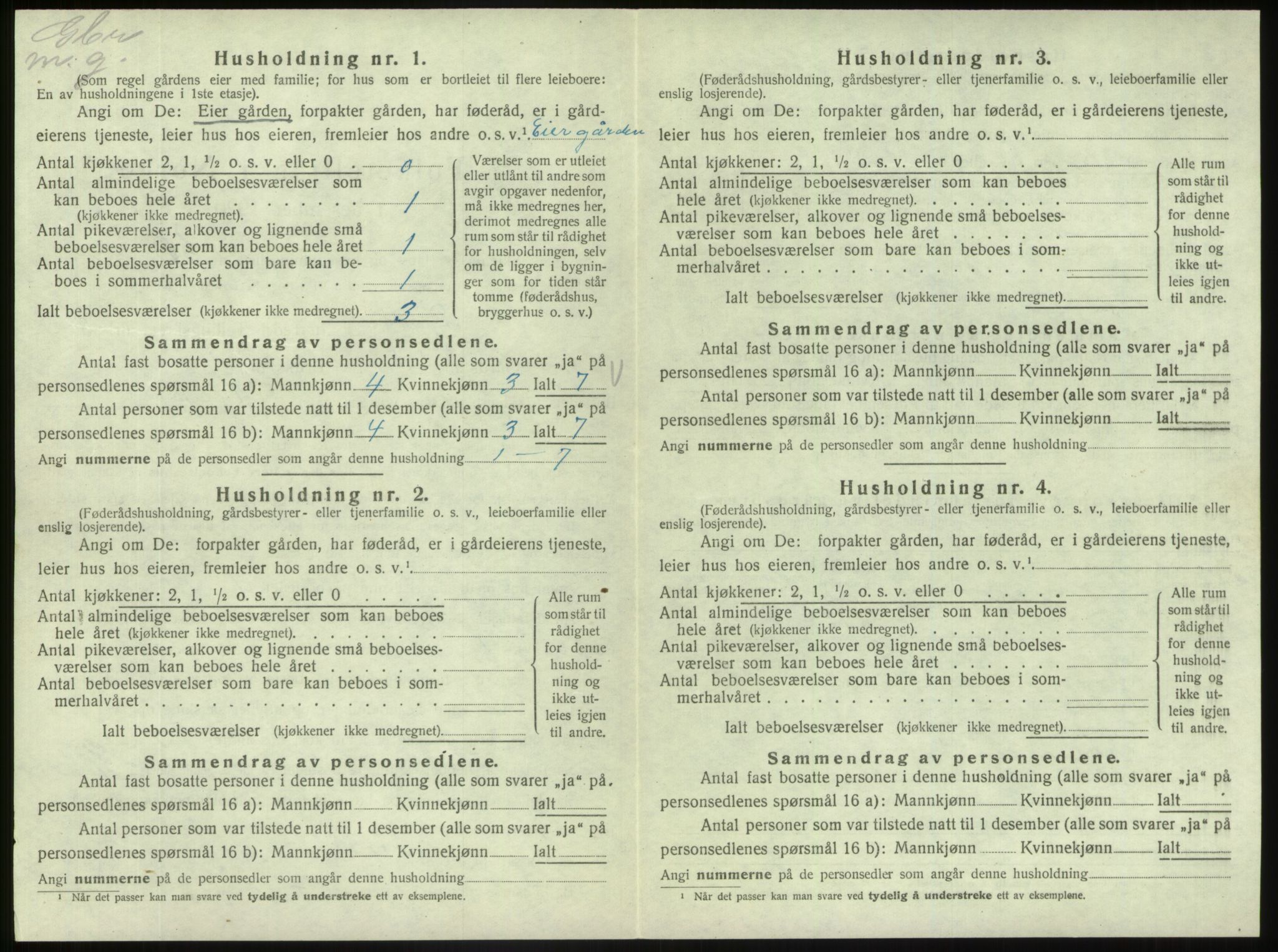 SAB, 1920 census for Fjaler, 1920, p. 652