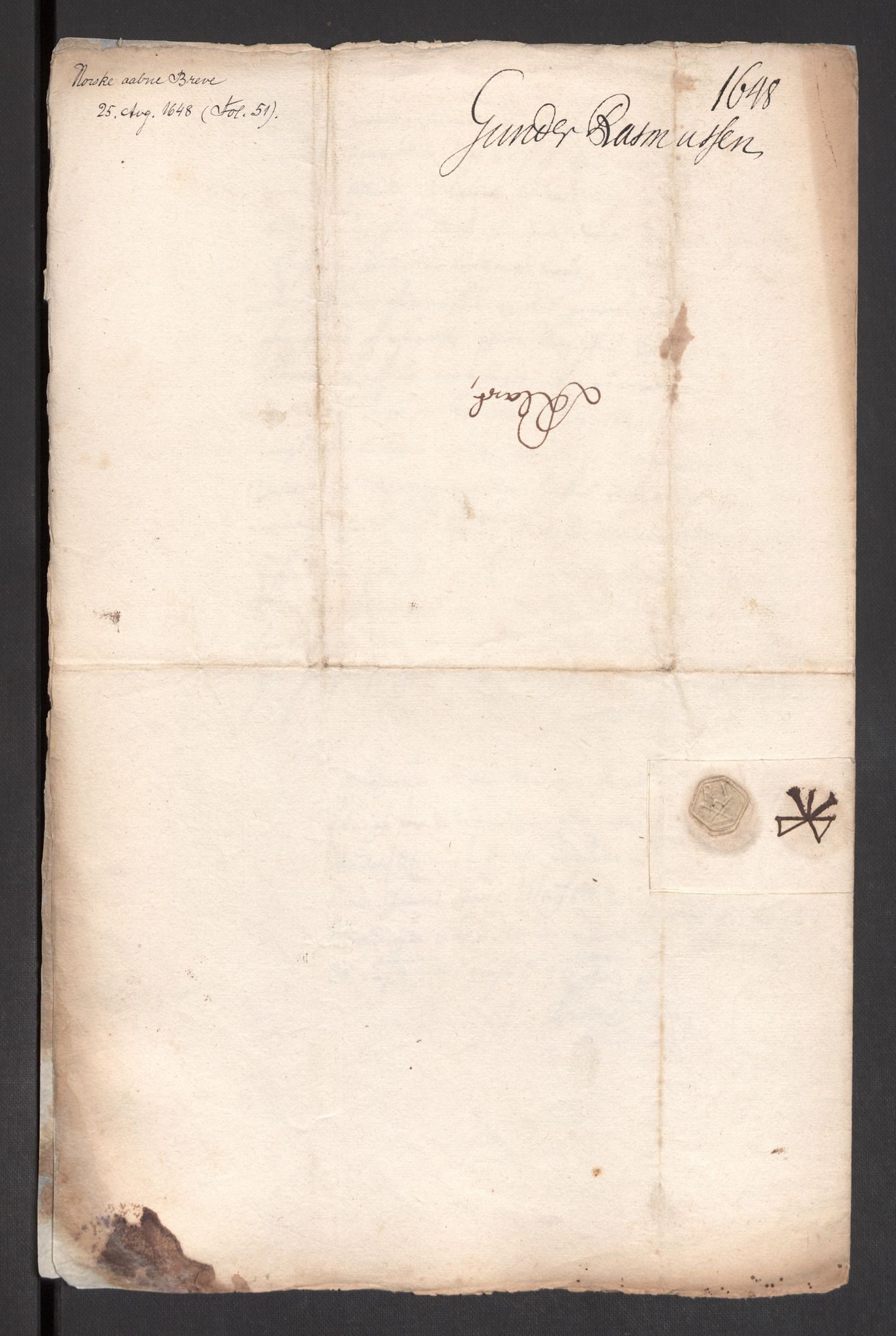 Danske Kanselli 1572-1799, AV/RA-EA-3023/F/Fc/Fcc/Fcca/L0012: Norske innlegg 1572-1799, 1648-1649, p. 95