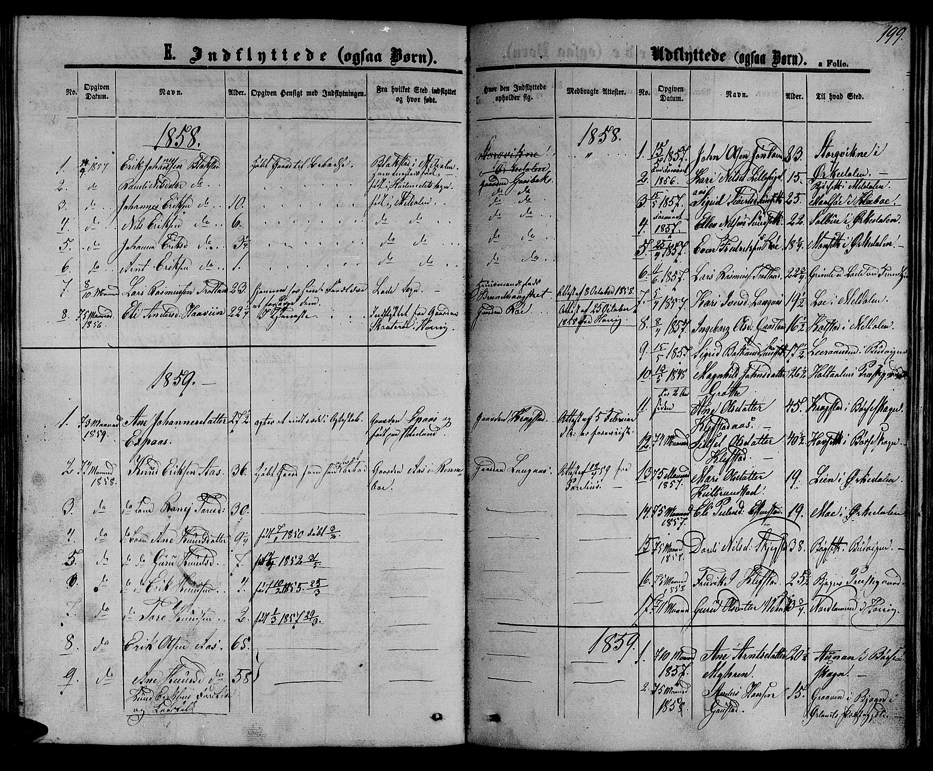 Ministerialprotokoller, klokkerbøker og fødselsregistre - Sør-Trøndelag, SAT/A-1456/694/L1131: Parish register (copy) no. 694C03, 1858-1886, p. 199