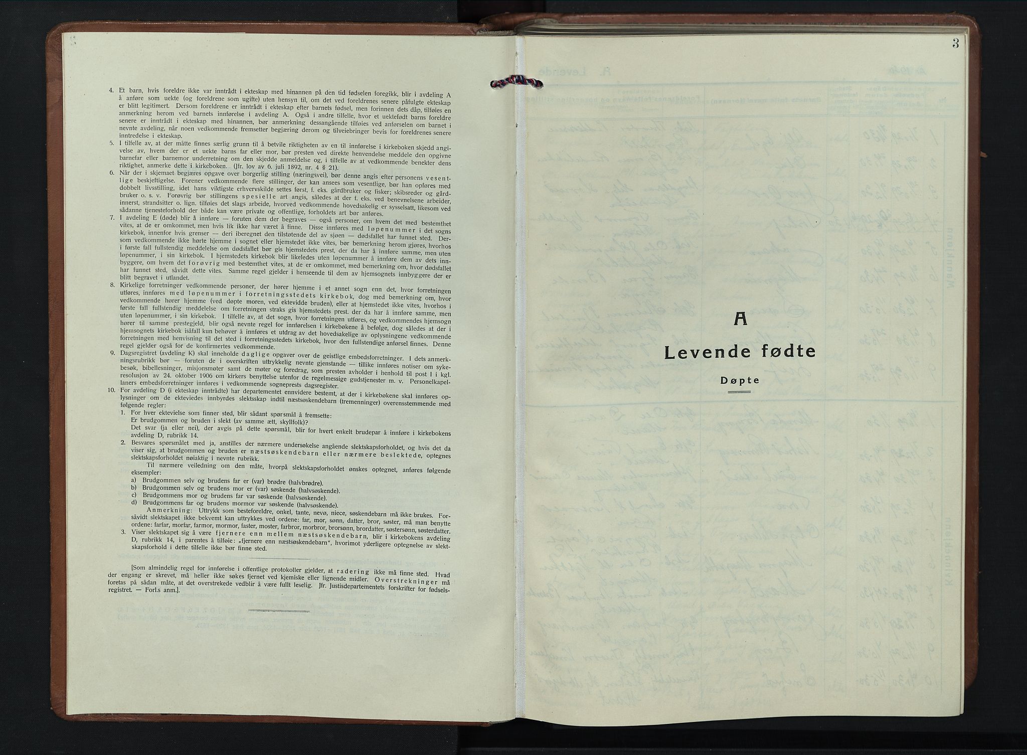 Dovre prestekontor, SAH/PREST-066/H/Ha/Hab/L0004: Parish register (copy) no. 4, 1926-1949, p. 3
