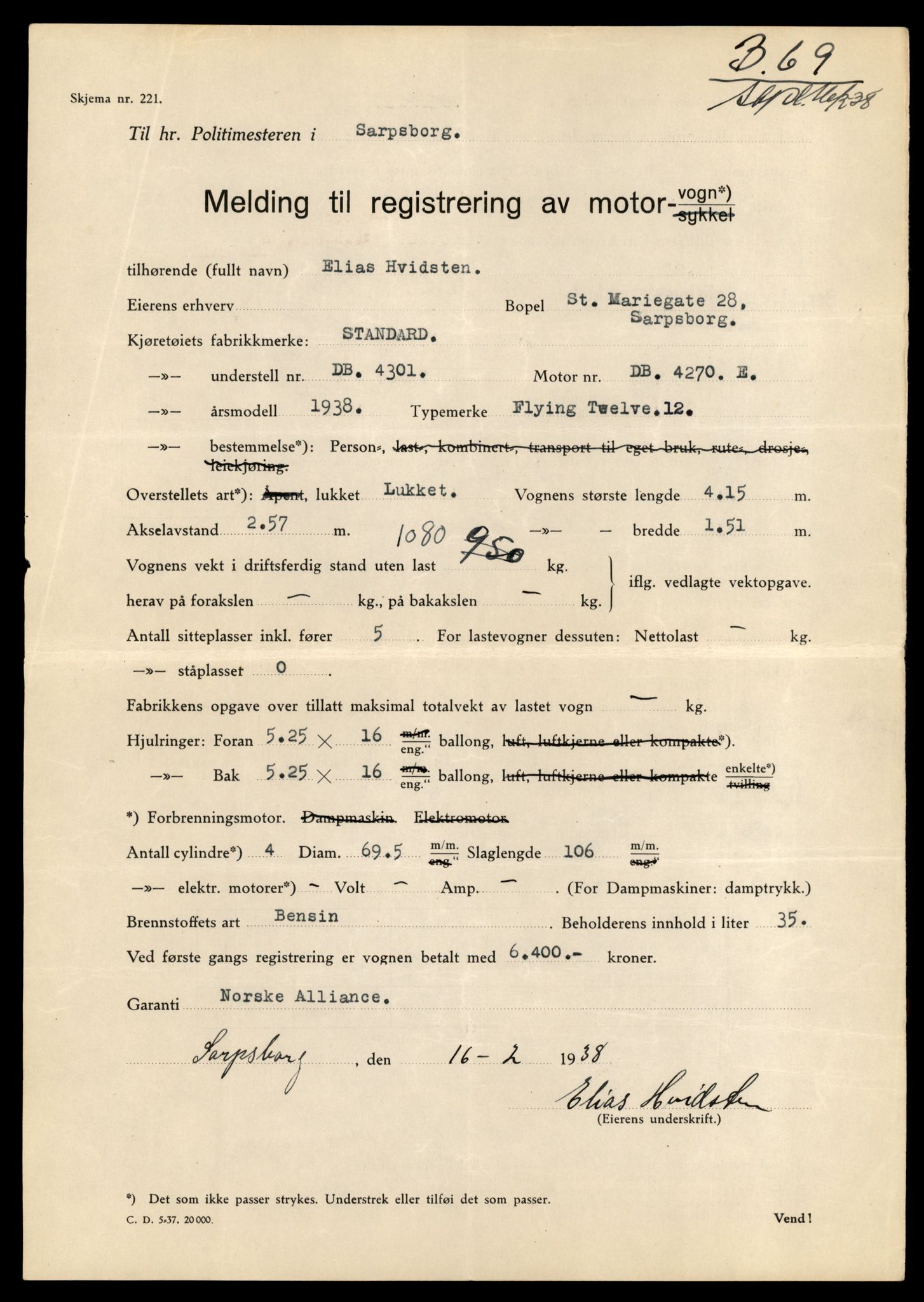 Møre og Romsdal vegkontor - Ålesund trafikkstasjon, AV/SAT-A-4099/F/Fe/L0042: Registreringskort for kjøretøy T 13906 - T 14079, 1927-1998, p. 2201