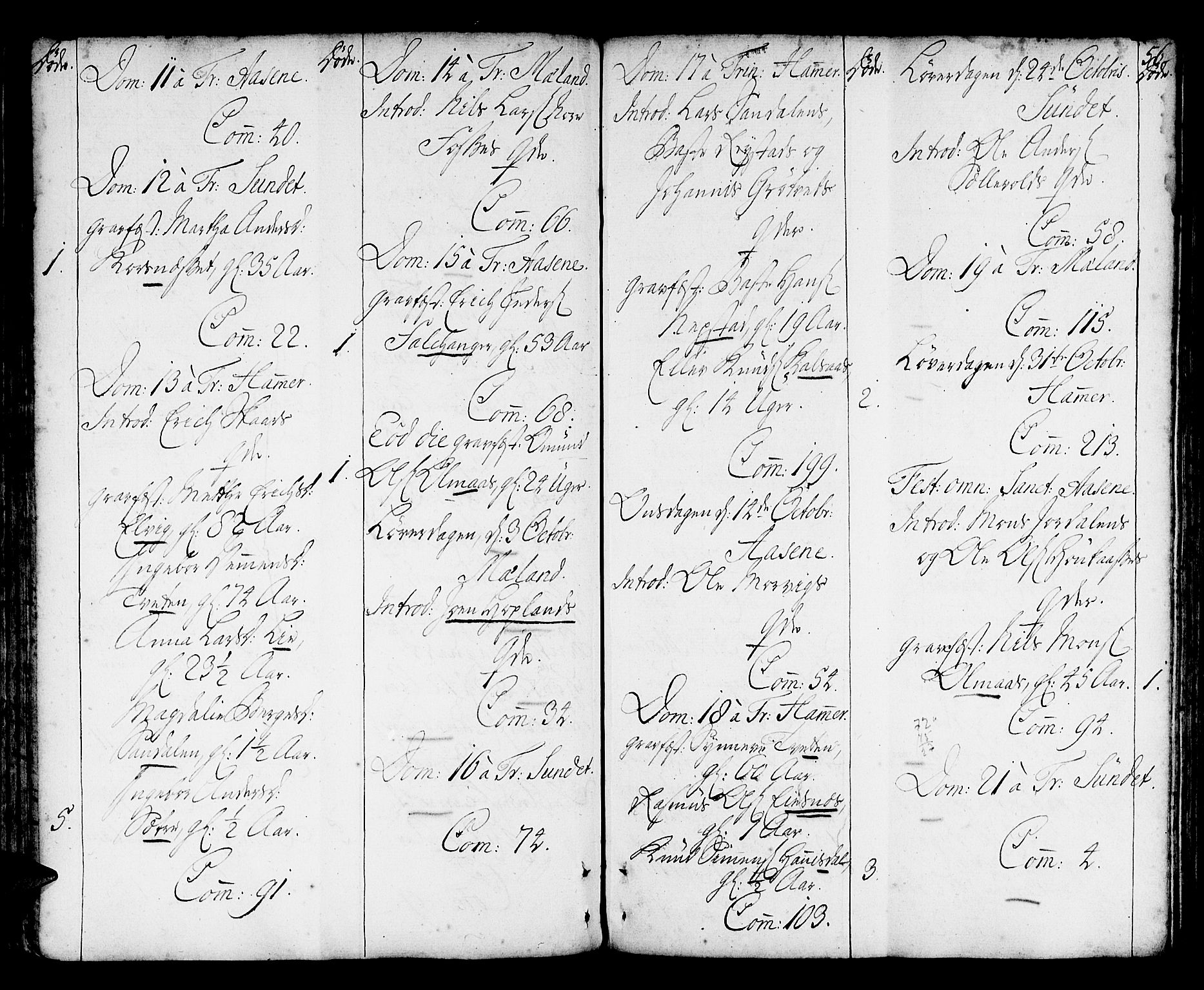 Hamre sokneprestembete, SAB/A-75501/H/Ha/Haa/Haaa/L0007: Parish register (official) no. A 7, 1762-1777, p. 56