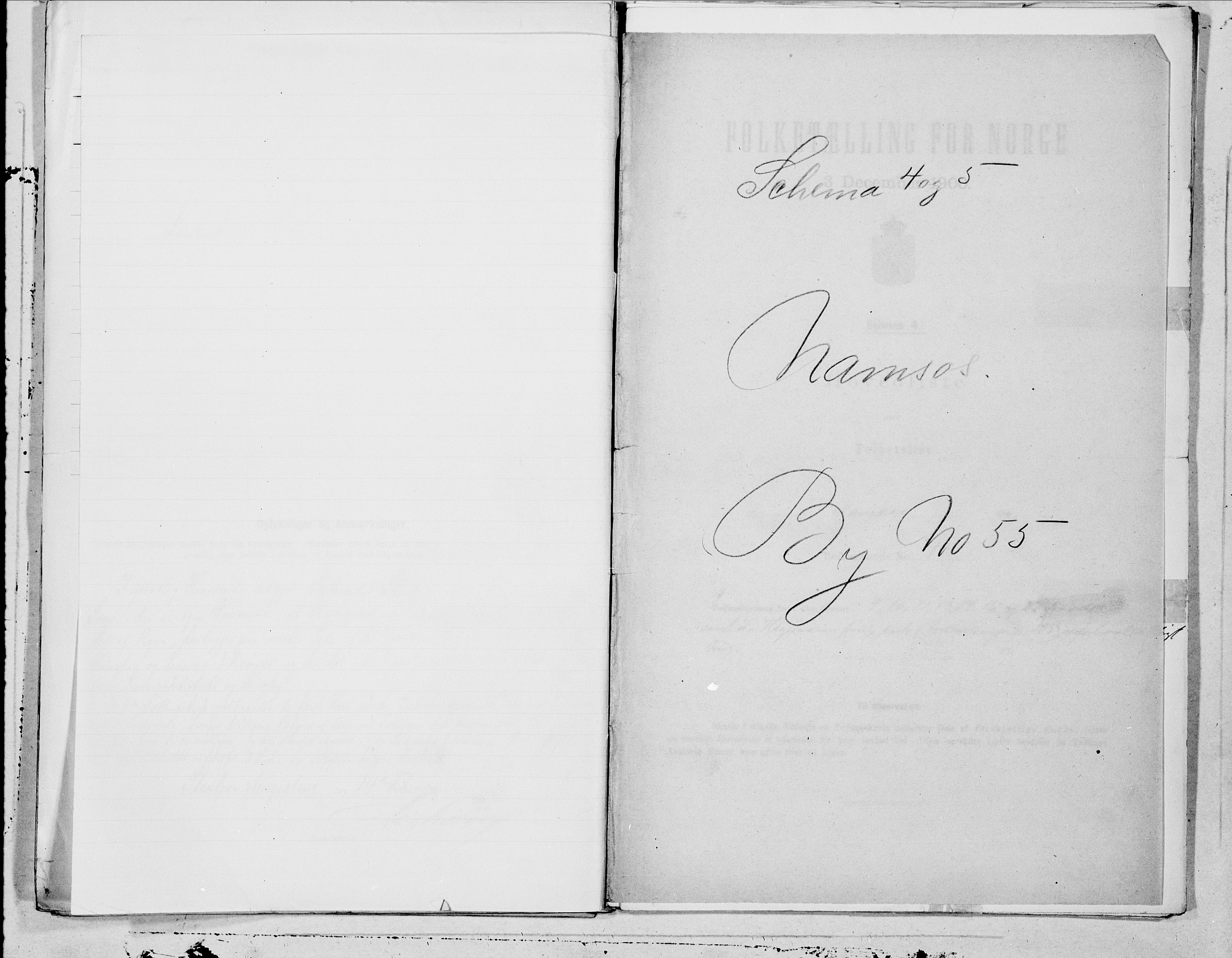 SAT, 1900 census for Namsos, 1900, p. 1