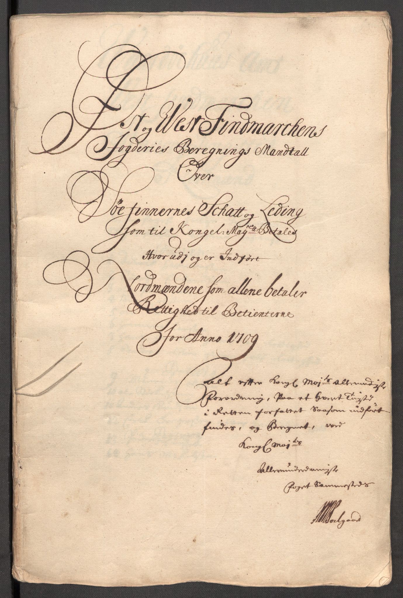 Rentekammeret inntil 1814, Reviderte regnskaper, Fogderegnskap, RA/EA-4092/R69/L4855: Fogderegnskap Finnmark/Vardøhus, 1709-1712, p. 19