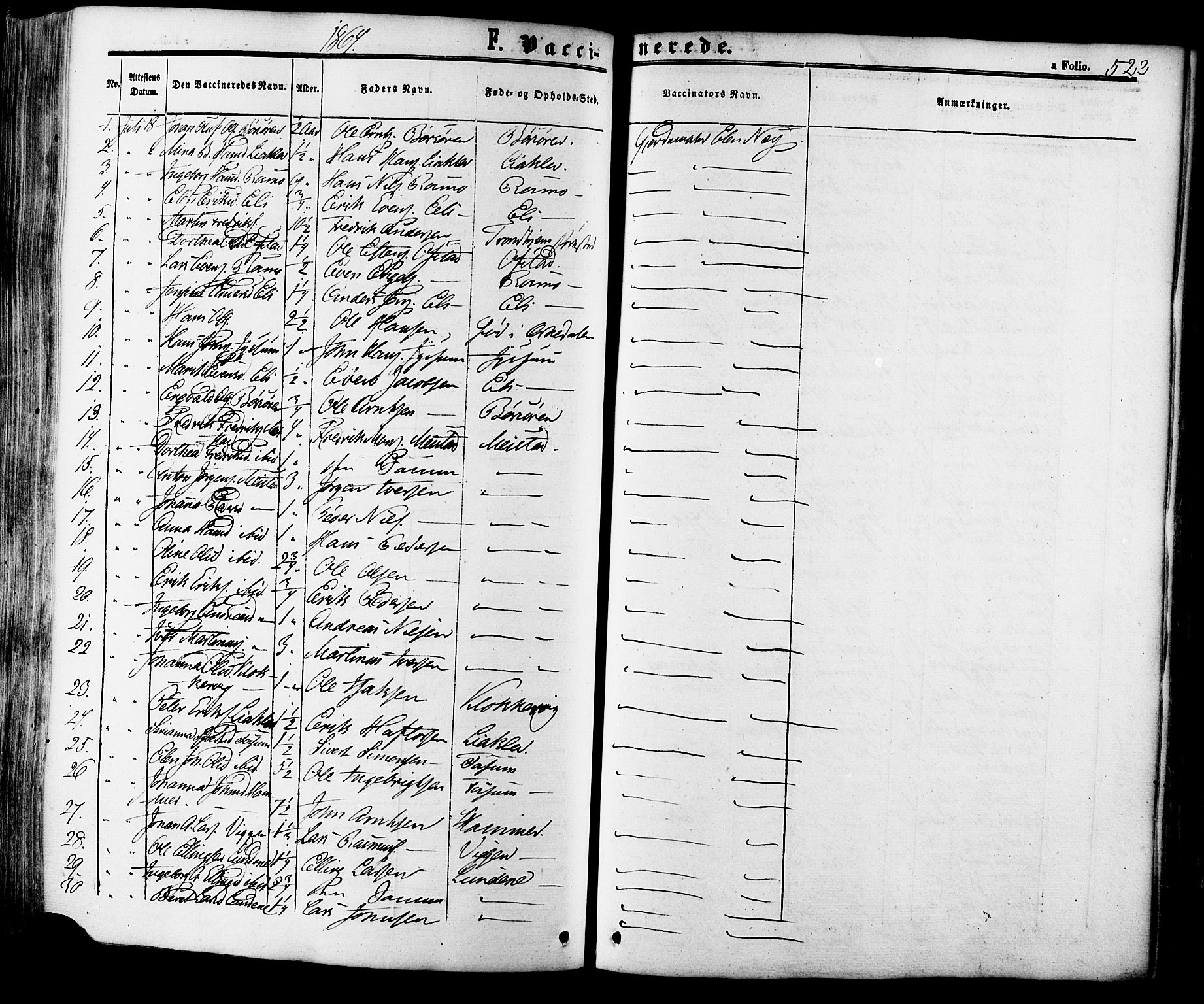 Ministerialprotokoller, klokkerbøker og fødselsregistre - Sør-Trøndelag, SAT/A-1456/665/L0772: Parish register (official) no. 665A07, 1856-1878, p. 522