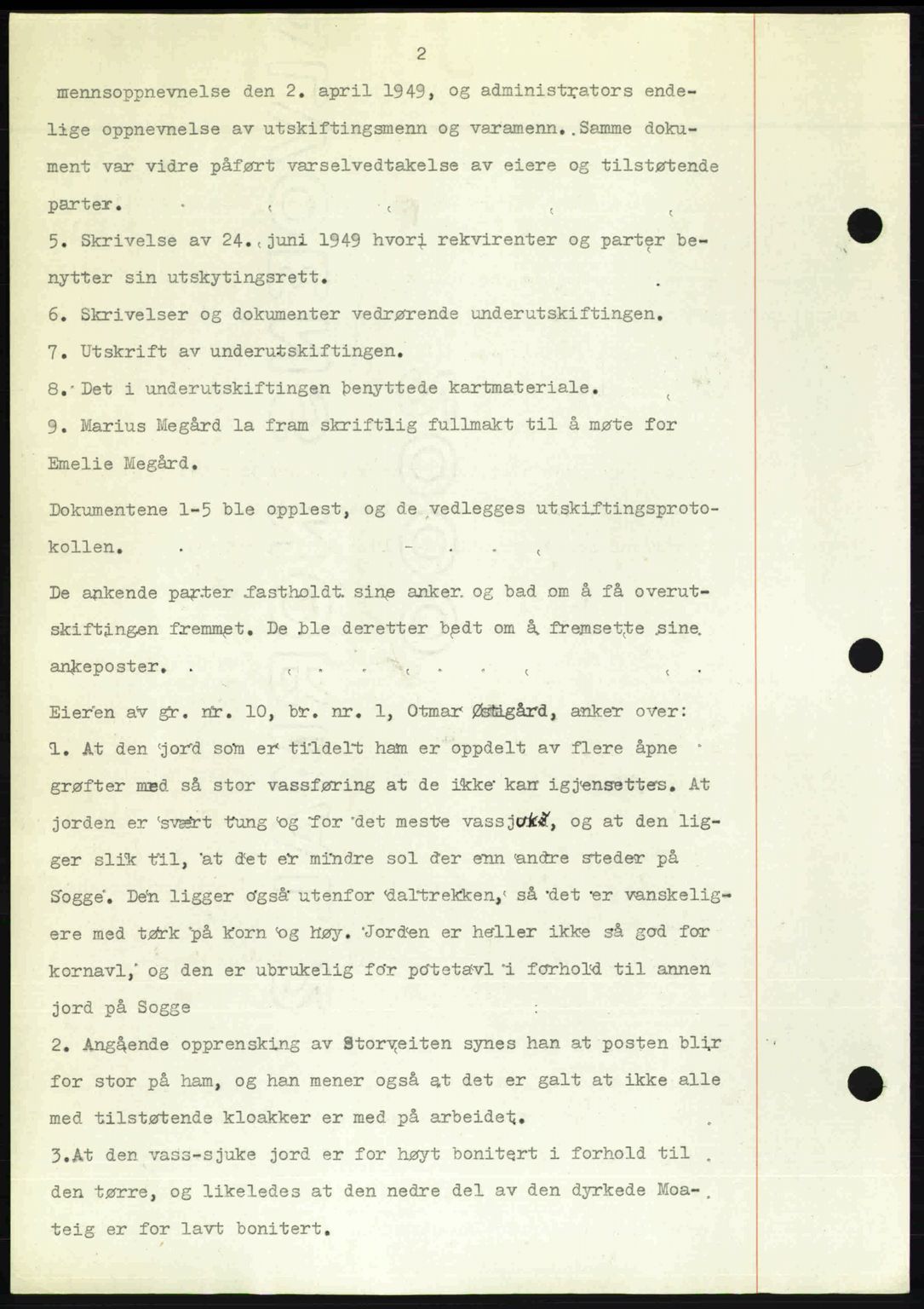 Romsdal sorenskriveri, AV/SAT-A-4149/1/2/2C: Mortgage book no. A31, 1949-1949, Diary no: : 3361/1949