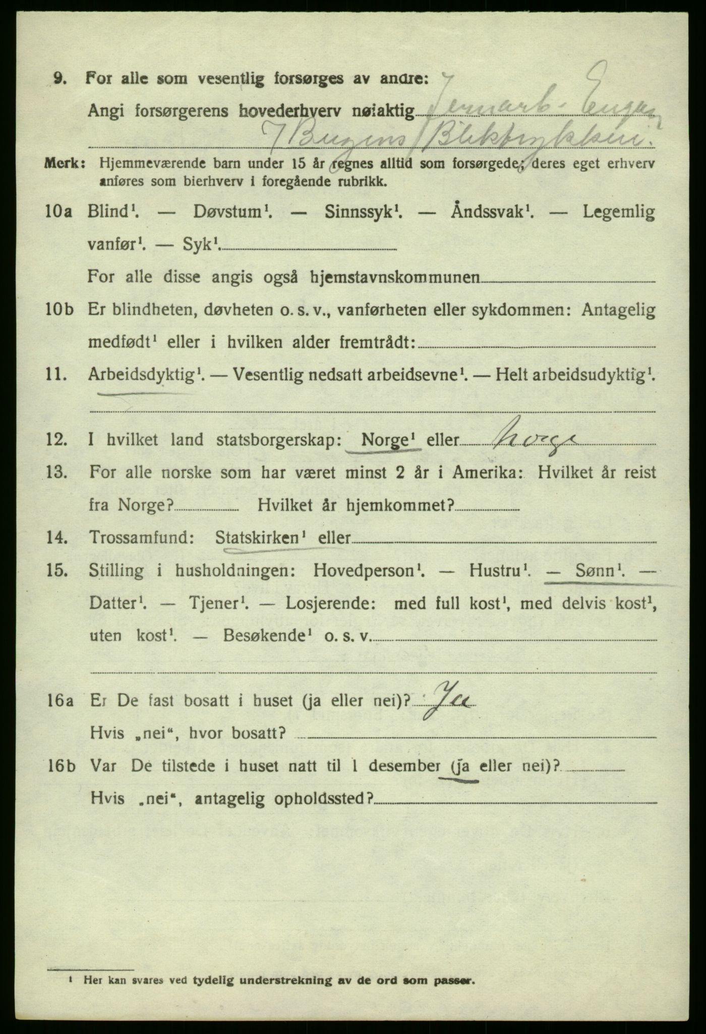 SAB, 1920 census for Laksevåg, 1920, p. 2447