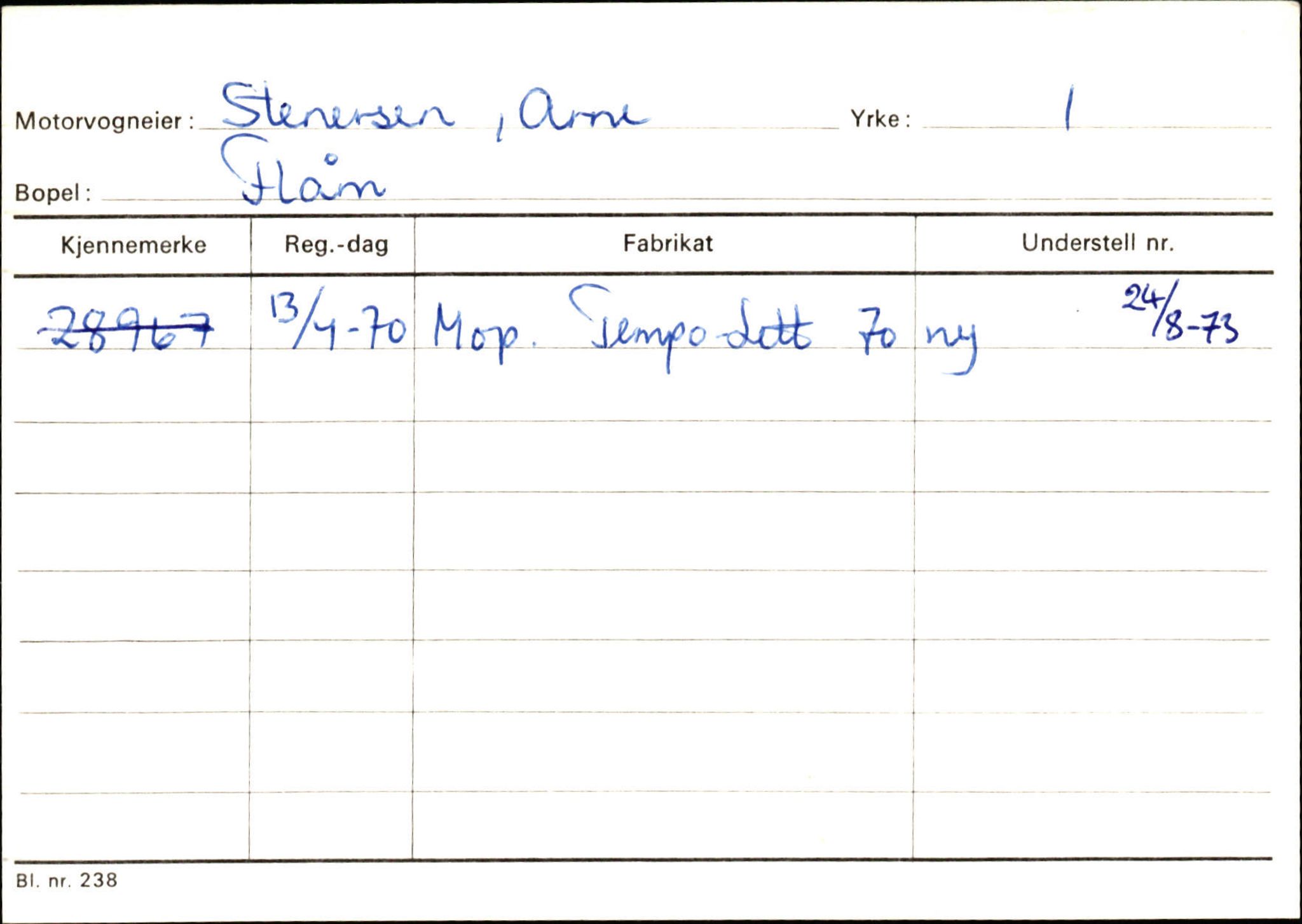 Statens vegvesen, Sogn og Fjordane vegkontor, SAB/A-5301/4/F/L0125: Eigarregister Sogndal V-Å. Aurland A-Å. Fjaler A-N, 1945-1975, p. 1057