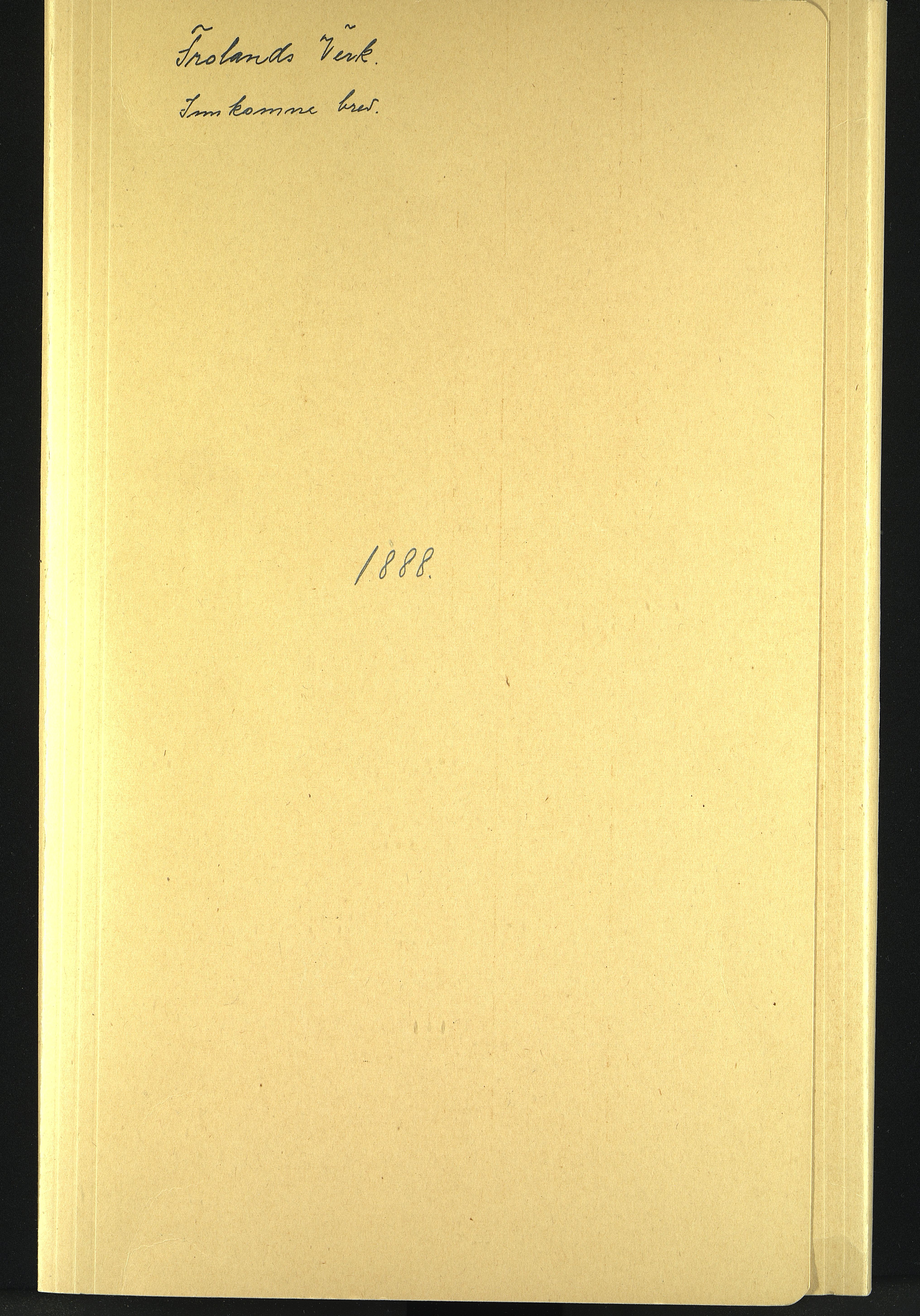 Froland Verk, AAKS/DA-1023/1/02/L0010: Innkomne brev, 1888-1892