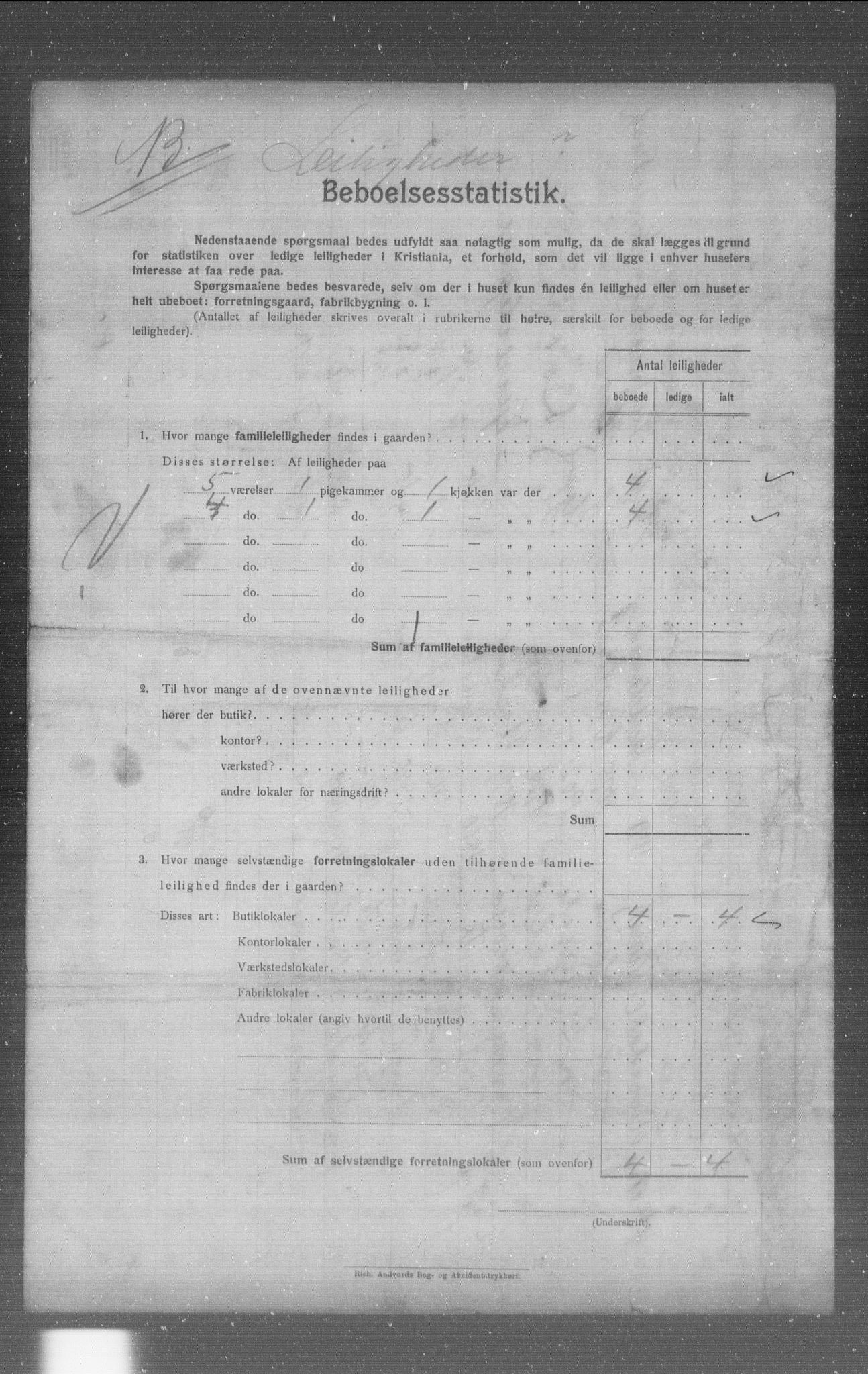 OBA, Municipal Census 1904 for Kristiania, 1904, p. 5481