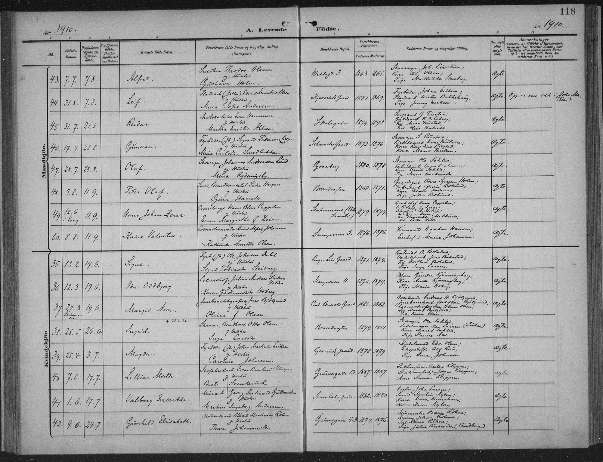 Hamar prestekontor, AV/SAH-DOMPH-002/H/Ha/Haa/L0001: Parish register (official) no. 1, 1900-1914, p. 118