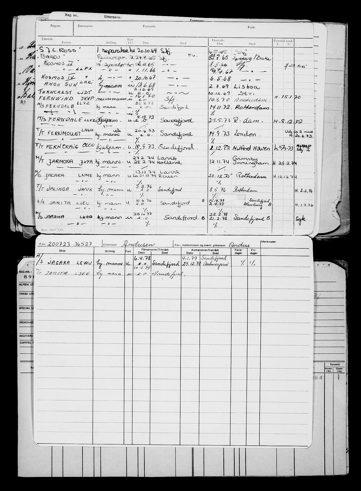 Direktoratet for sjømenn, AV/RA-S-3545/G/Gb/L0221: Hovedkort, 1923, p. 168