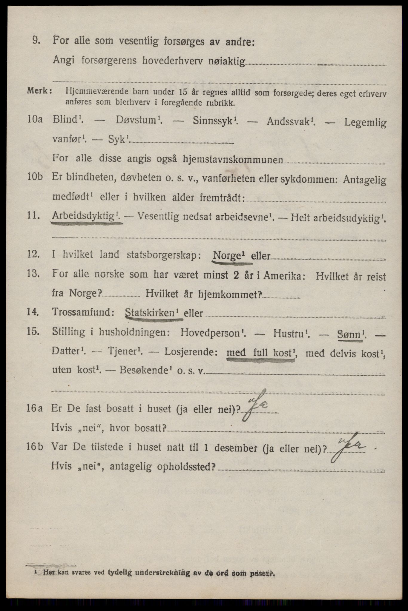 SAKO, 1920 census for Kviteseid, 1920, p. 3014