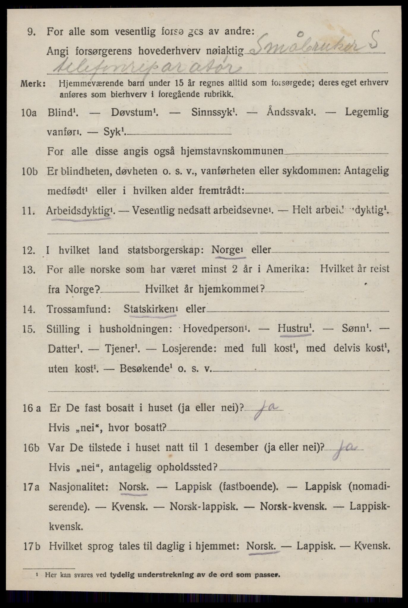 SAT, 1920 census for Meldal, 1920, p. 11336