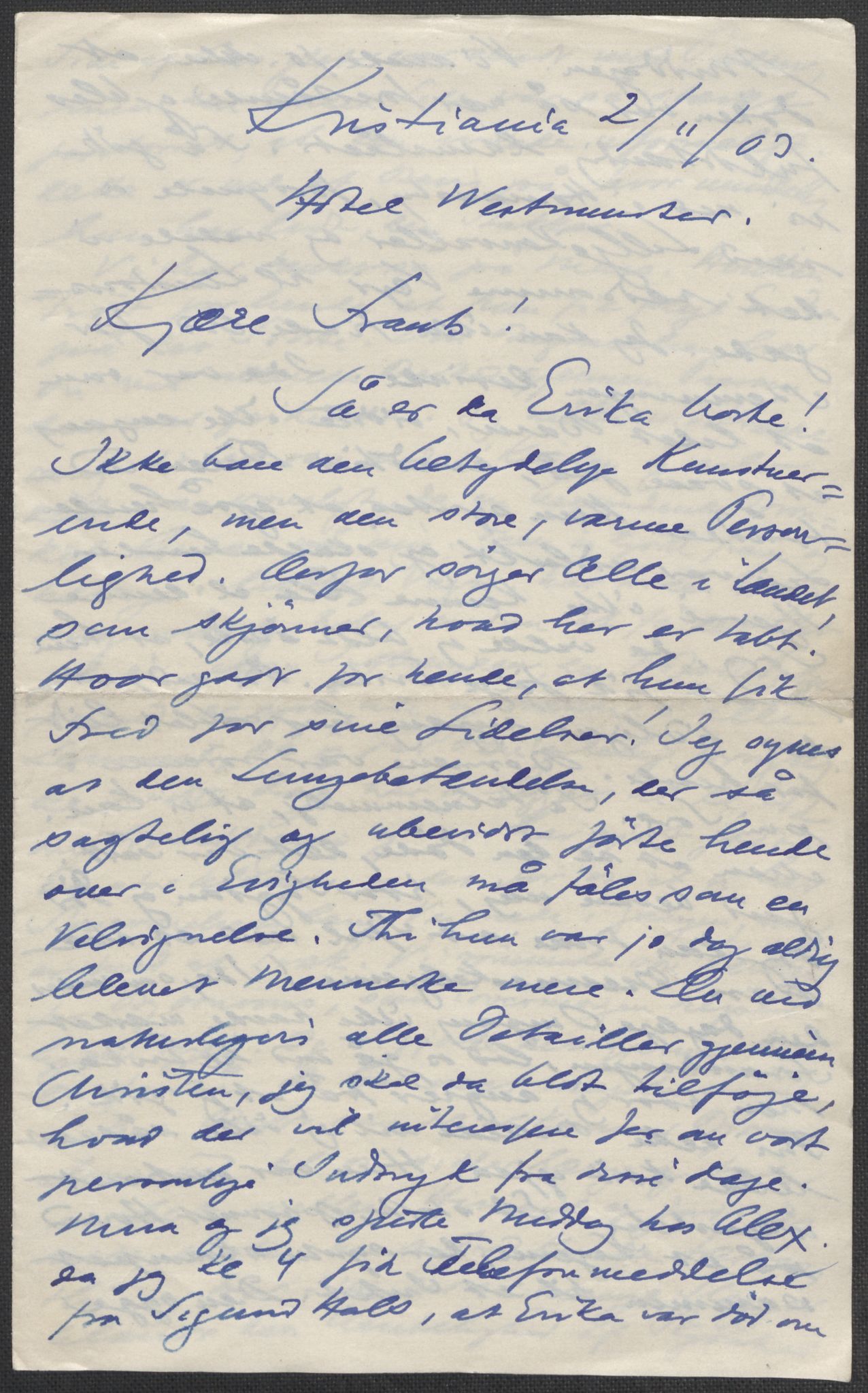 Beyer, Frants, AV/RA-PA-0132/F/L0001: Brev fra Edvard Grieg til Frantz Beyer og "En del optegnelser som kan tjene til kommentar til brevene" av Marie Beyer, 1872-1907, p. 732