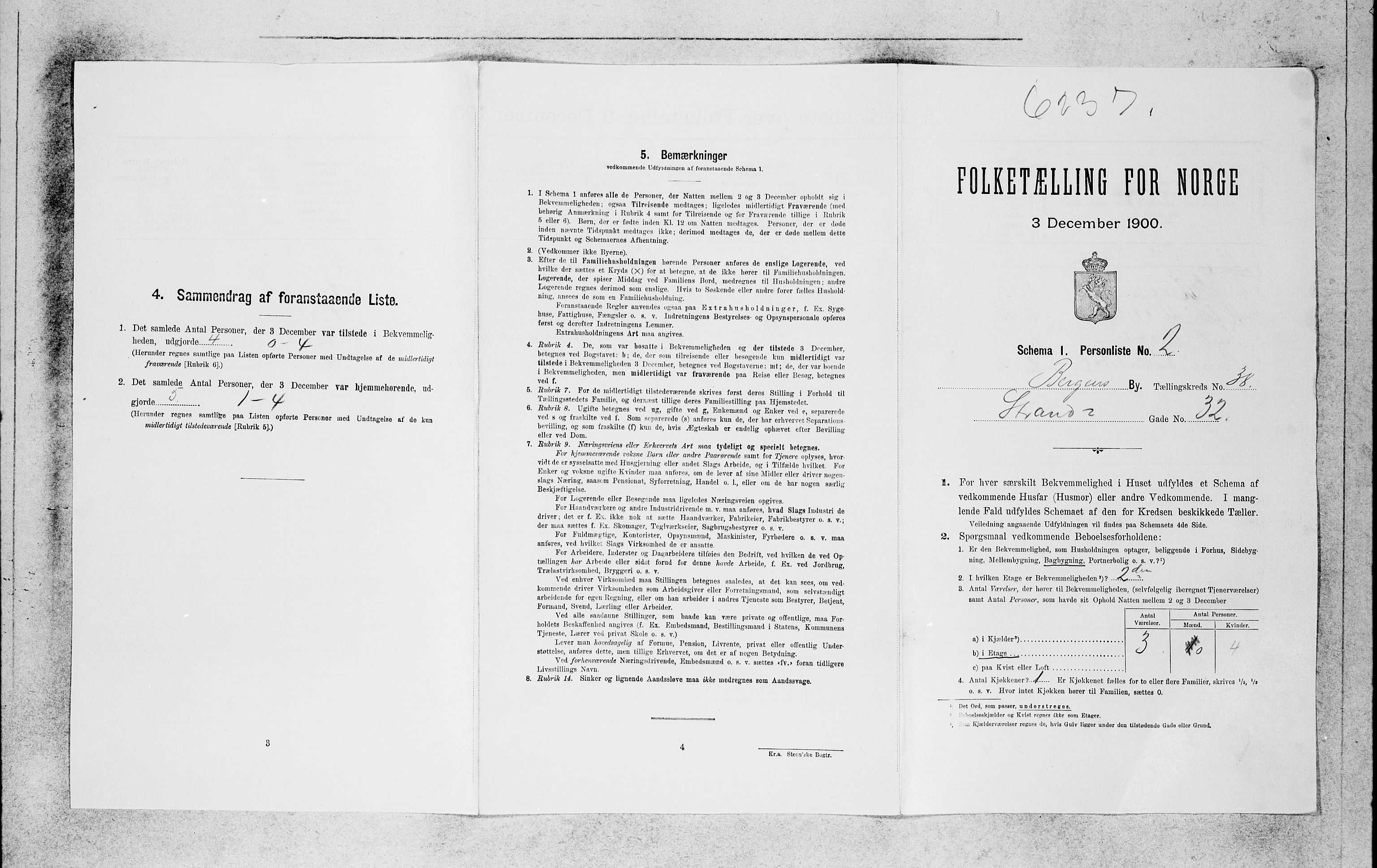 SAB, 1900 census for Bergen, 1900, p. 7236