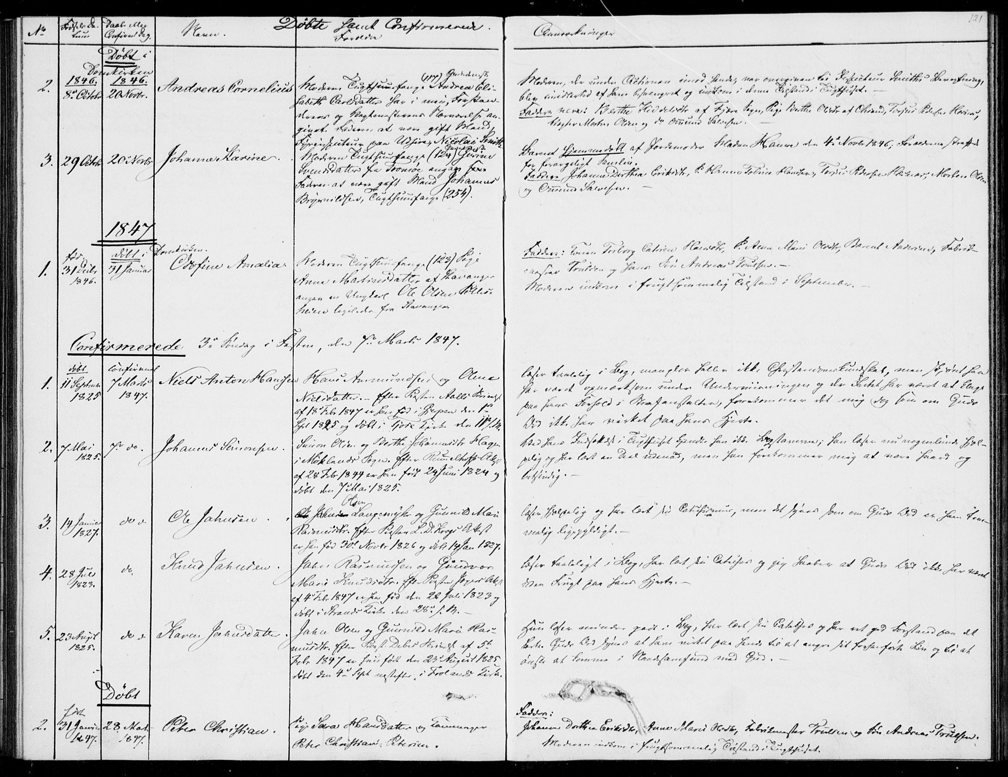 Kristiansand tukthus, AV/SAK-1251-0009/I/Ih/L0002: Communicants register no. C 1, 1835-1847, p. 121