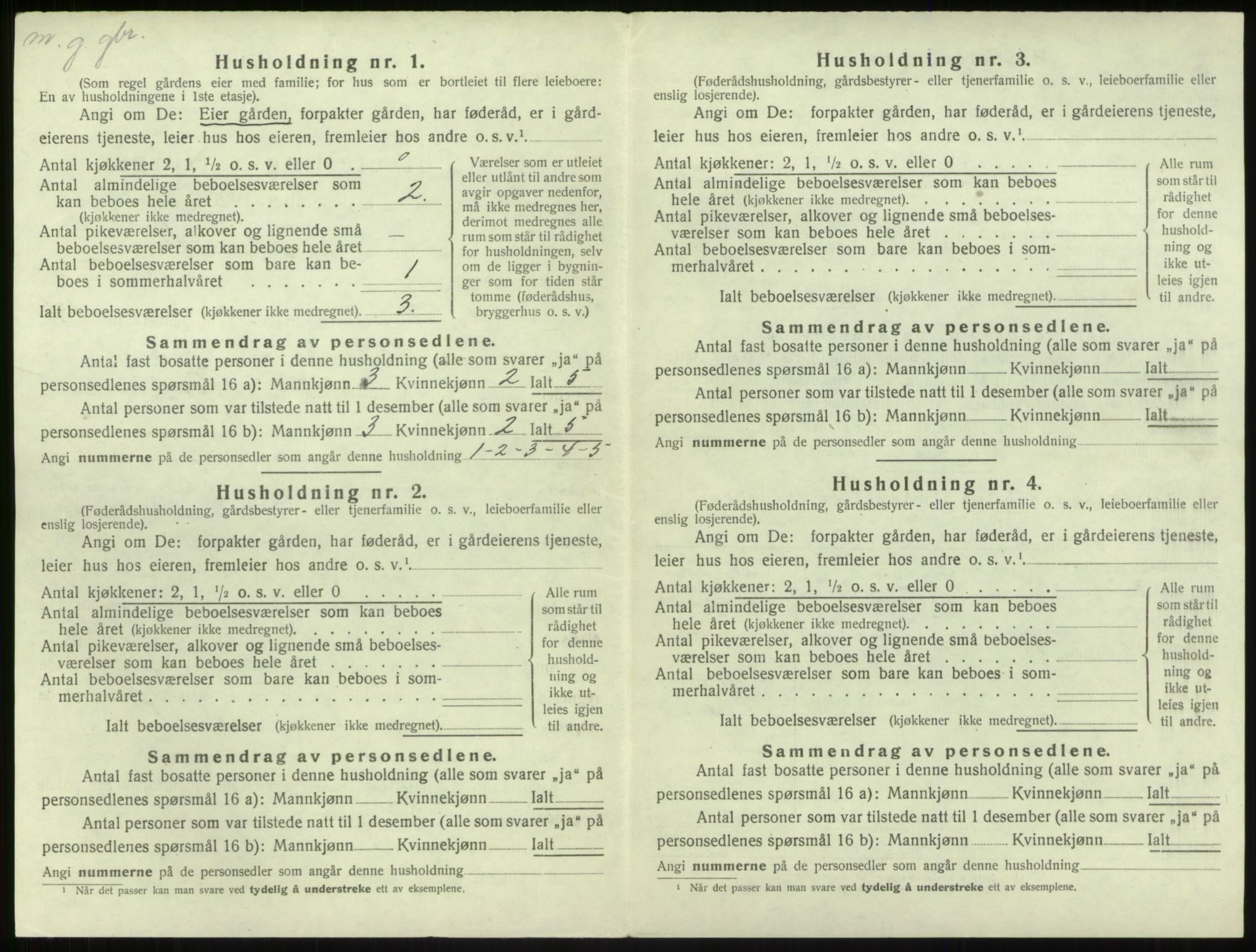 SAB, 1920 census for Gulen, 1920, p. 914