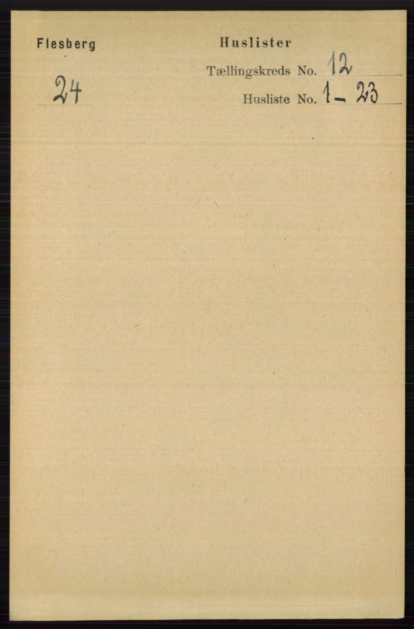 RA, 1891 census for 0631 Flesberg, 1891, p. 2068