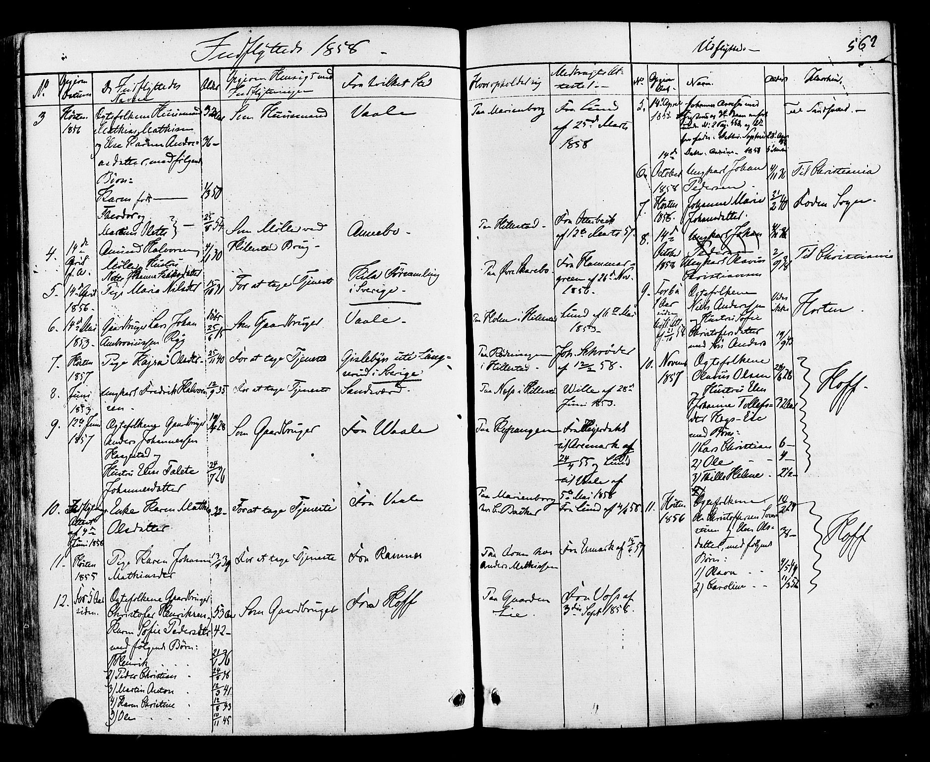 Botne kirkebøker, AV/SAKO-A-340/F/Fa/L0006: Parish register (official) no. I 6, 1836-1877, p. 562