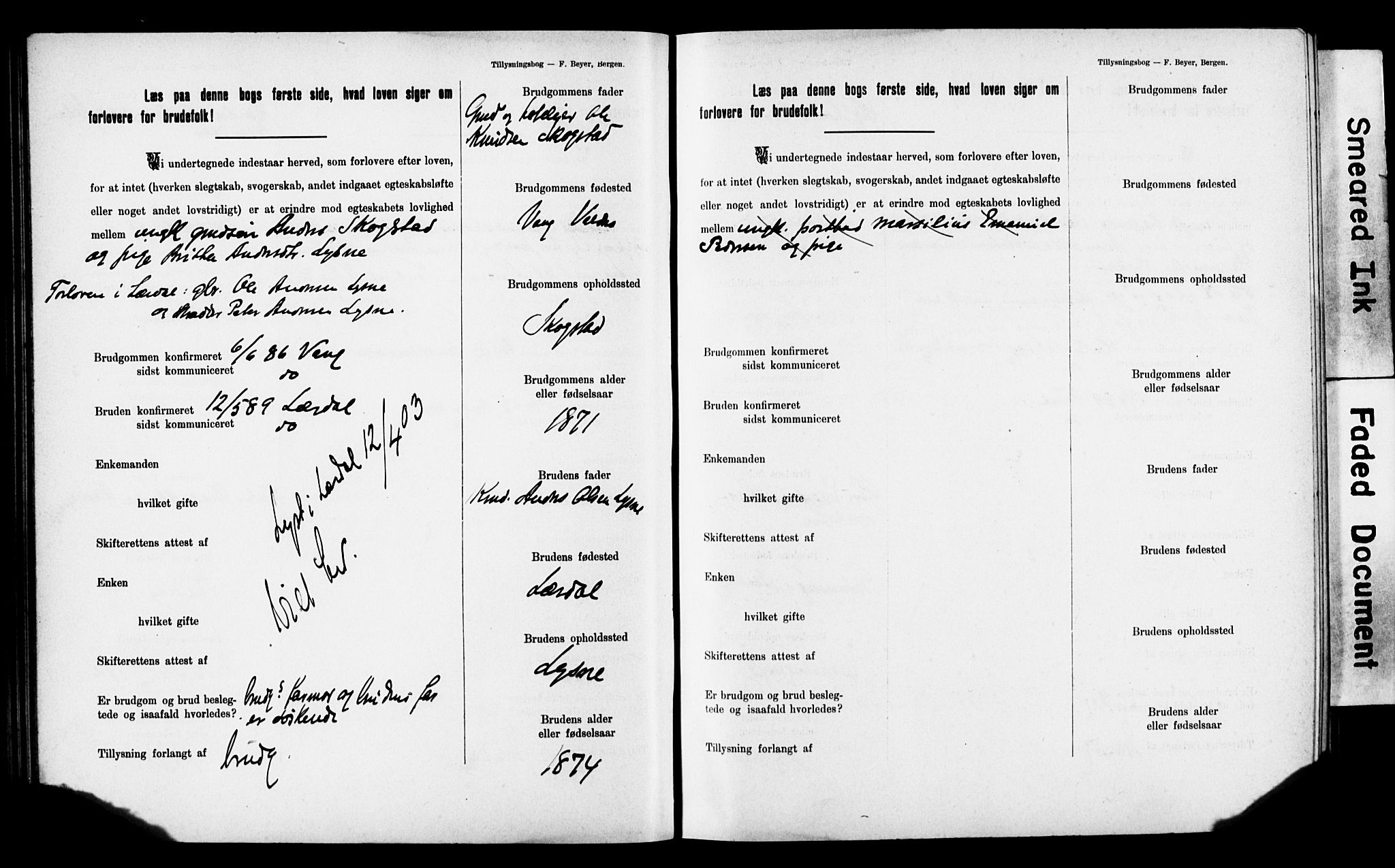 Mariakirken Sokneprestembete, AV/SAB-A-76901: Best man's statements no. II.5.2, 1901-1909, p. 48