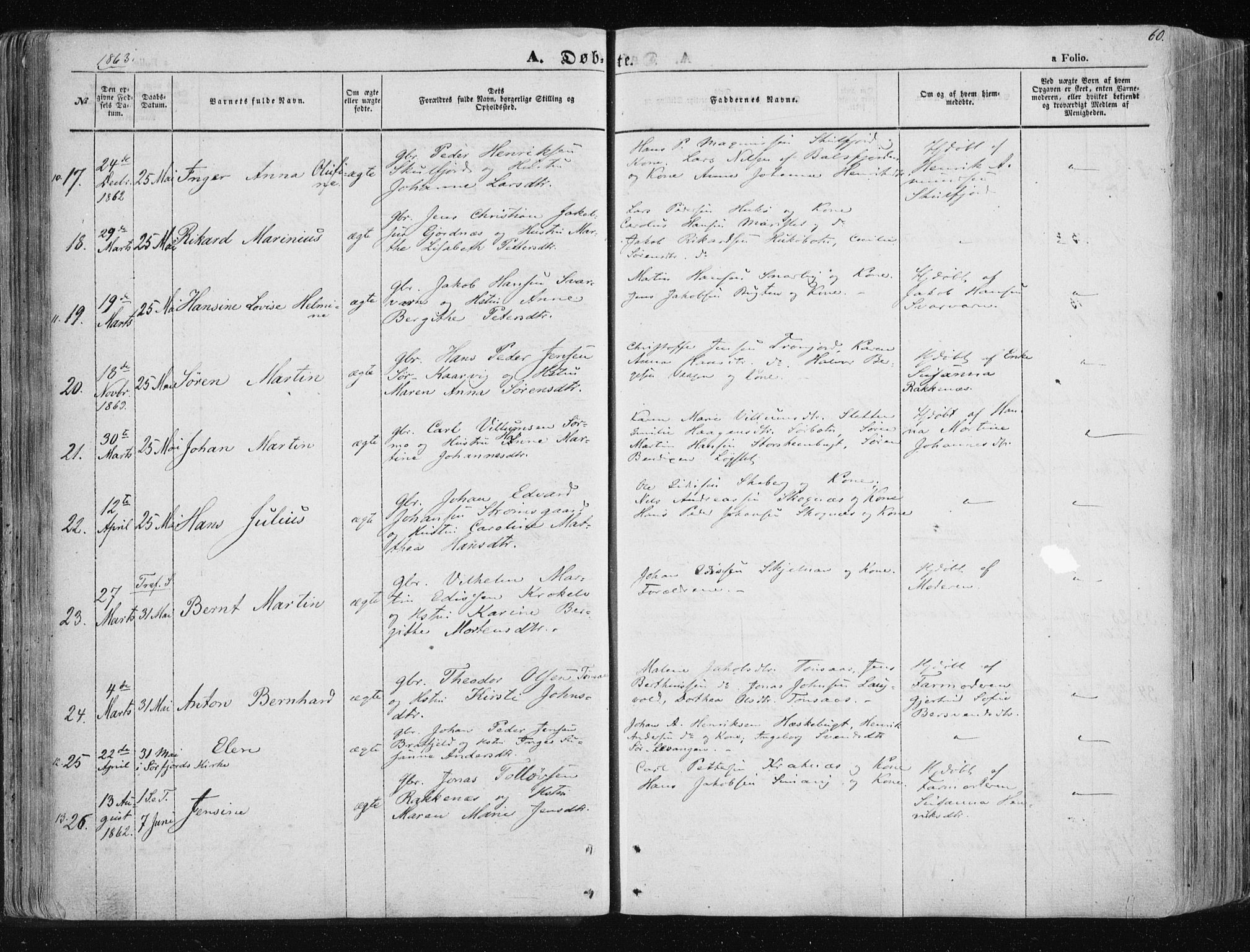 Tromsøysund sokneprestkontor, SATØ/S-1304/G/Ga/L0001kirke: Parish register (official) no. 1, 1856-1867, p. 60