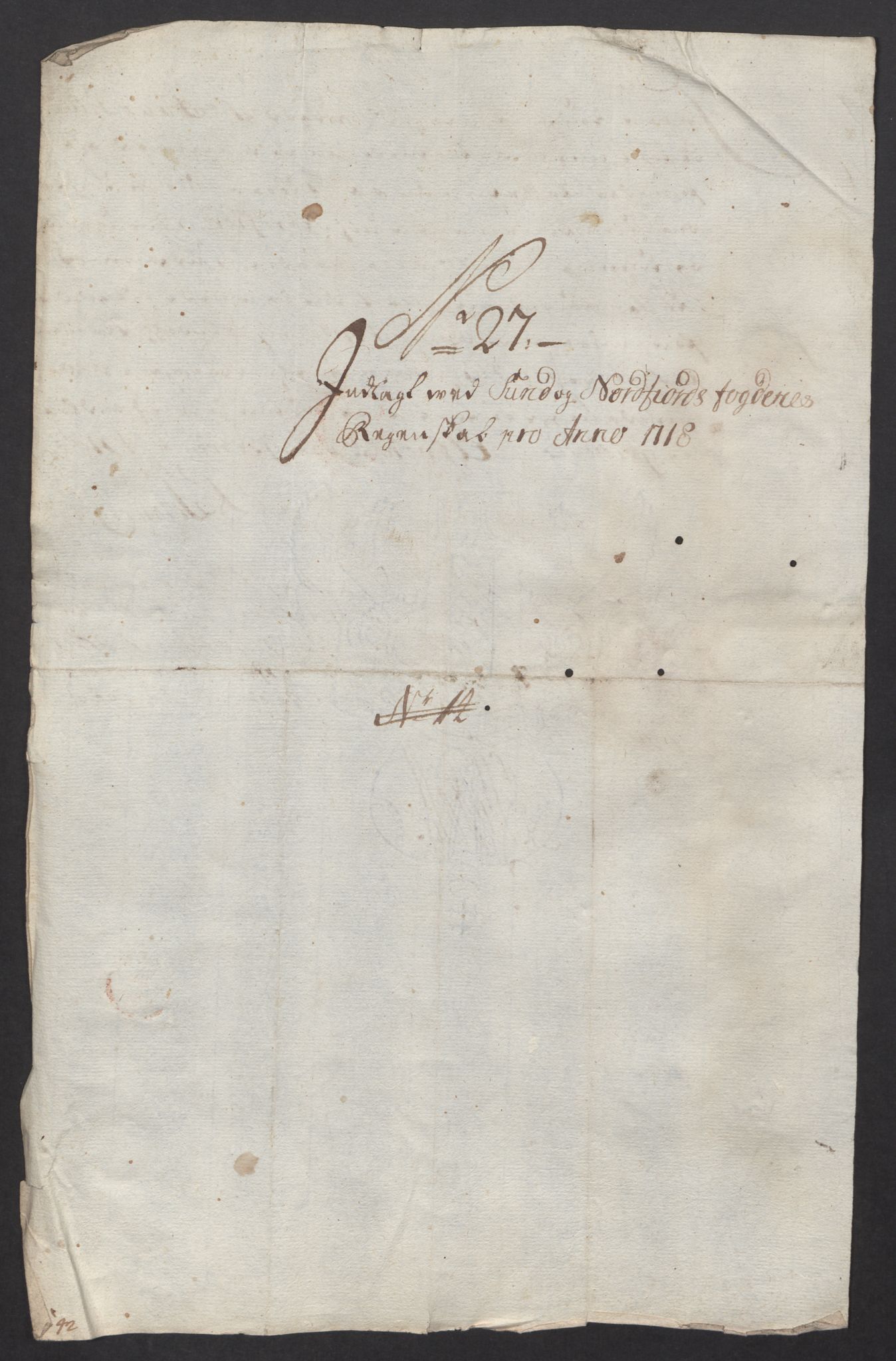 Rentekammeret inntil 1814, Reviderte regnskaper, Fogderegnskap, AV/RA-EA-4092/R53/L3441: Fogderegnskap Sunn- og Nordfjord, 1717-1718, p. 430