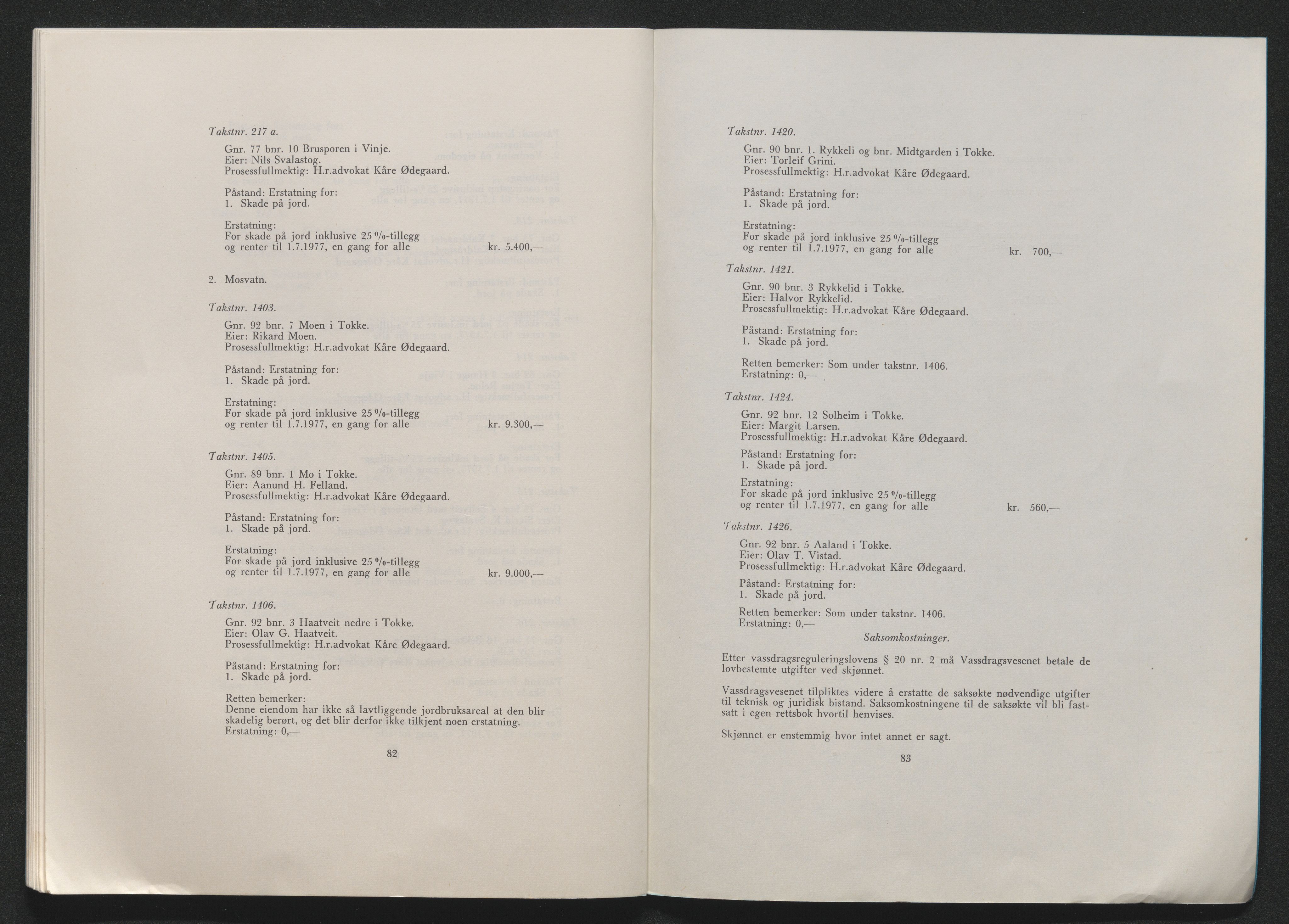Vest-Telemark sorenskriveri, AV/SAKO-A-134/F/Fo/Foc/L0003: Tokke og Vinjevassdraget rettsbøker, 1973-1984, p. 333