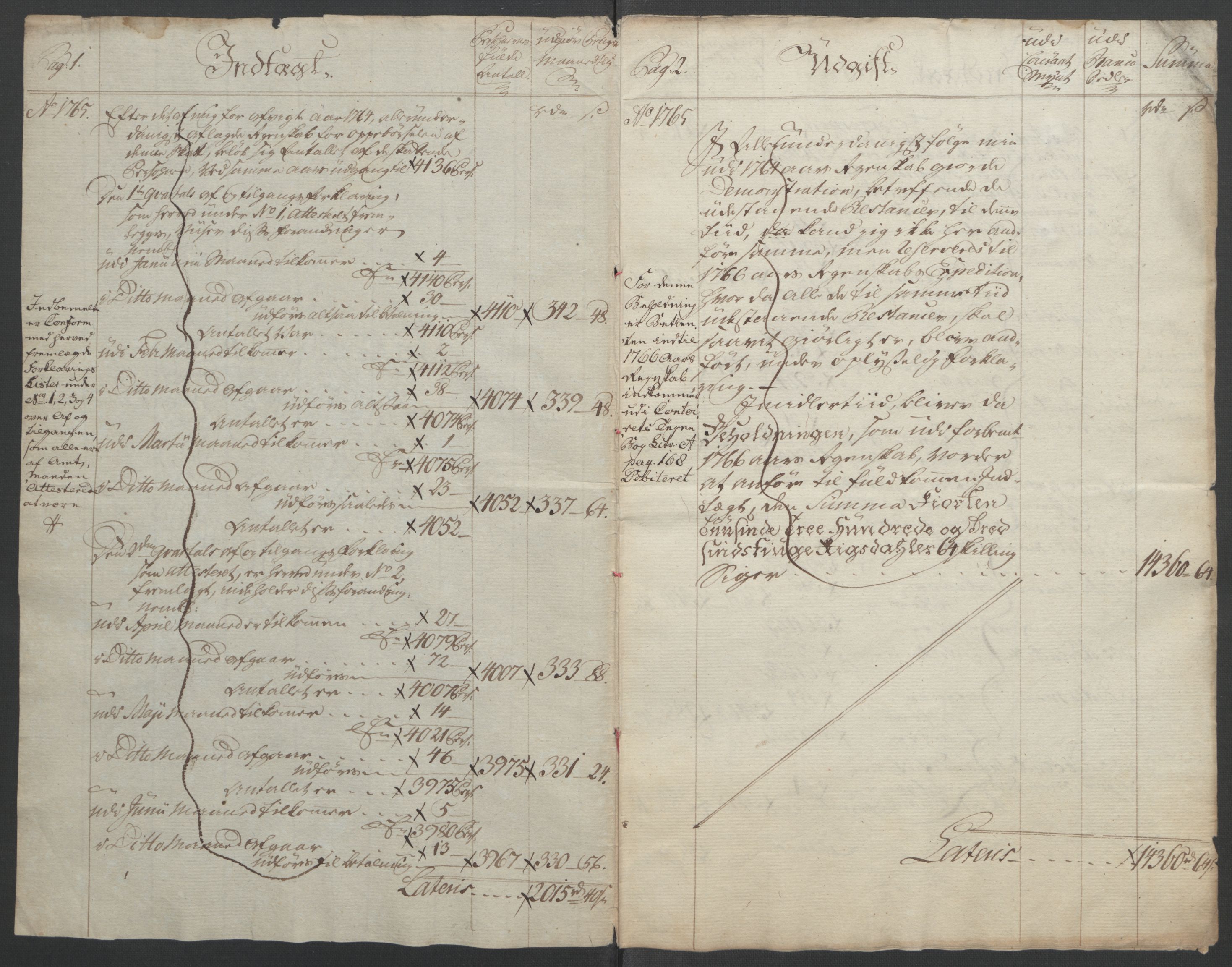 Rentekammeret inntil 1814, Reviderte regnskaper, Fogderegnskap, RA/EA-4092/R39/L2424: Ekstraskatten Nedenes, 1762-1767, p. 128