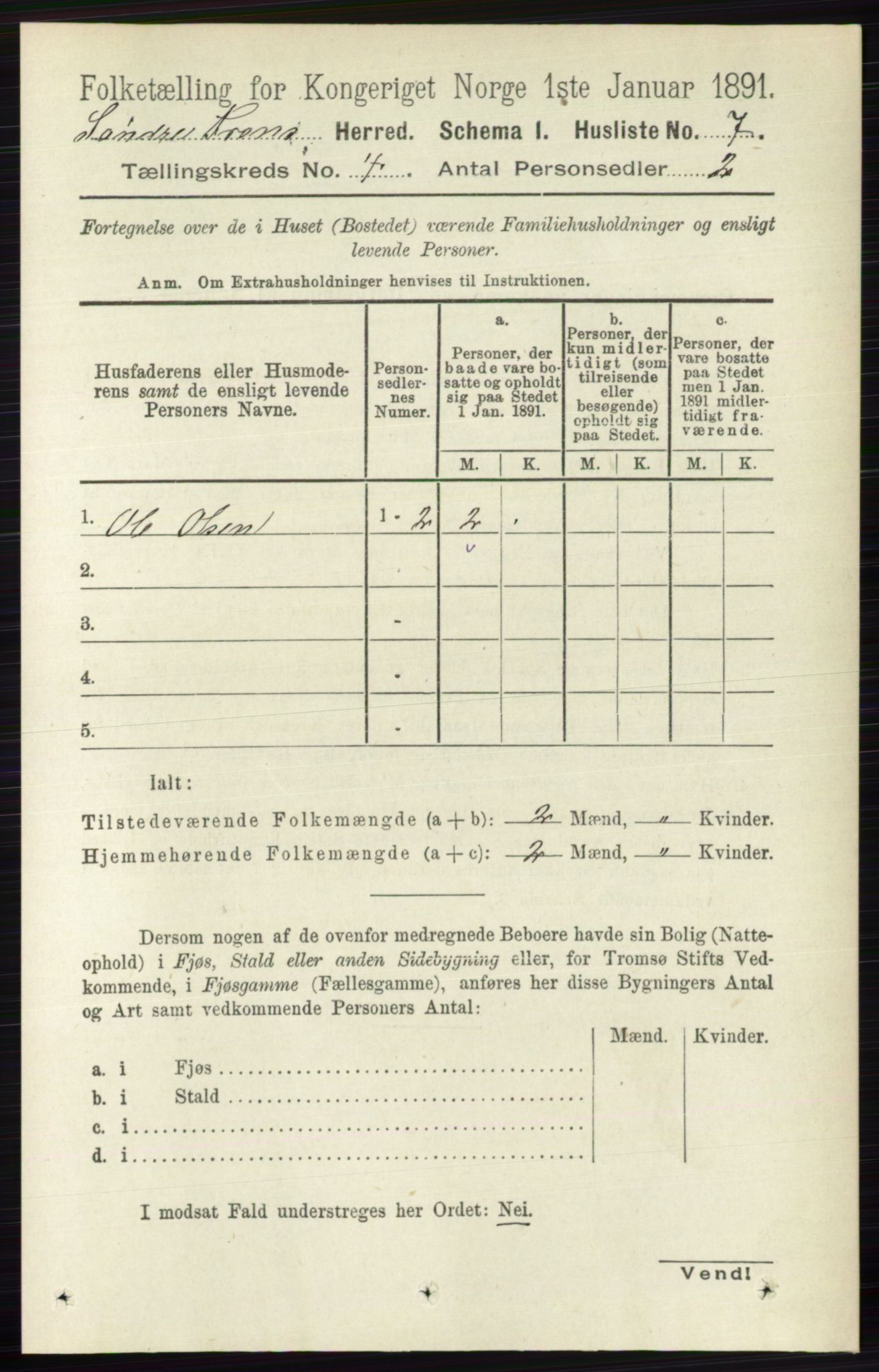 RA, 1891 census for 0519 Sør-Fron, 1891, p. 1318