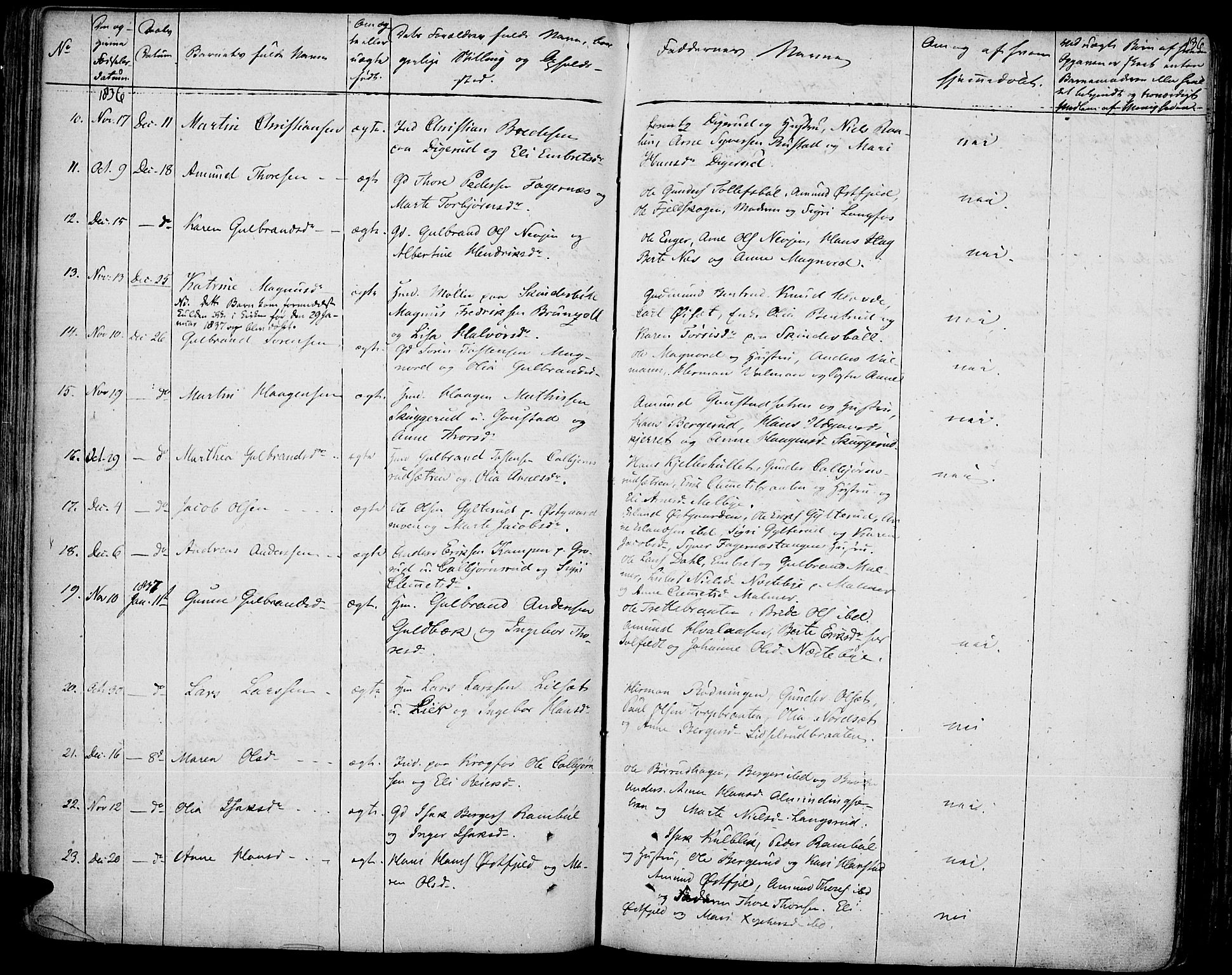 Vinger prestekontor, AV/SAH-PREST-024/H/Ha/Haa/L0007: Parish register (official) no. 7, 1826-1839, p. 136