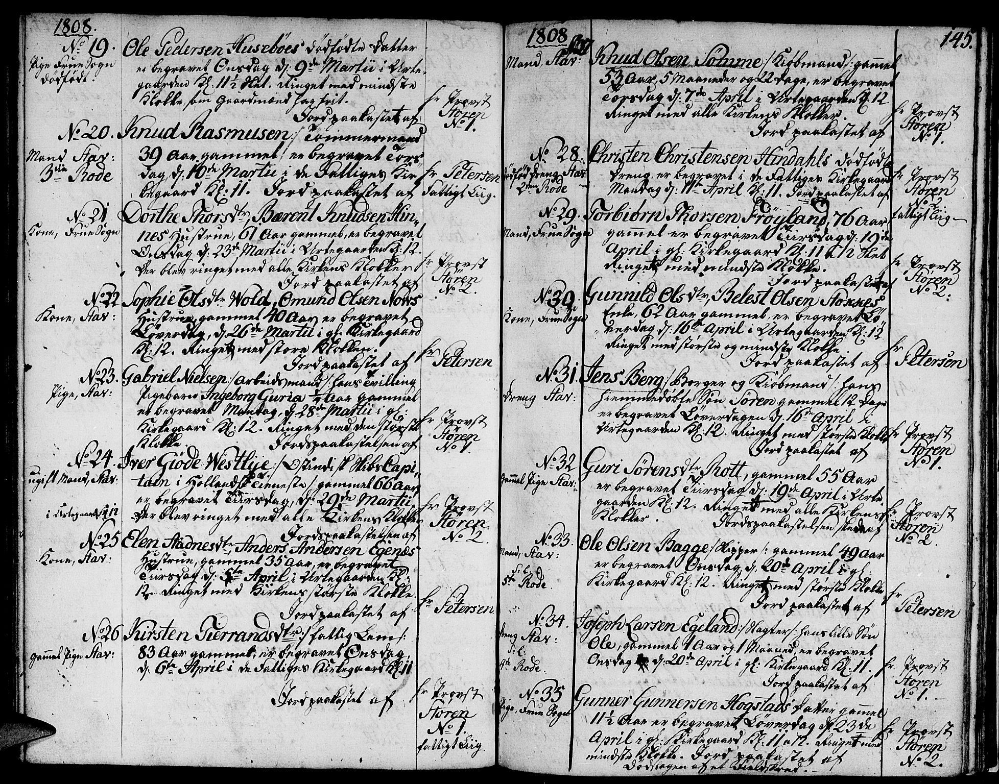 Domkirken sokneprestkontor, SAST/A-101812/001/30/30BA/L0007: Parish register (official) no. A 7, 1789-1815, p. 145