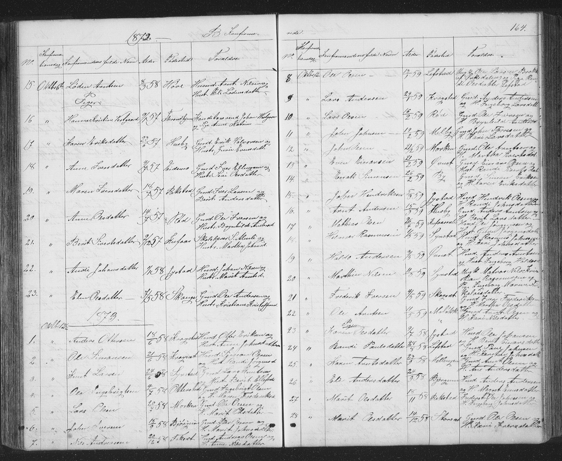 Ministerialprotokoller, klokkerbøker og fødselsregistre - Sør-Trøndelag, SAT/A-1456/667/L0798: Parish register (copy) no. 667C03, 1867-1929, p. 164