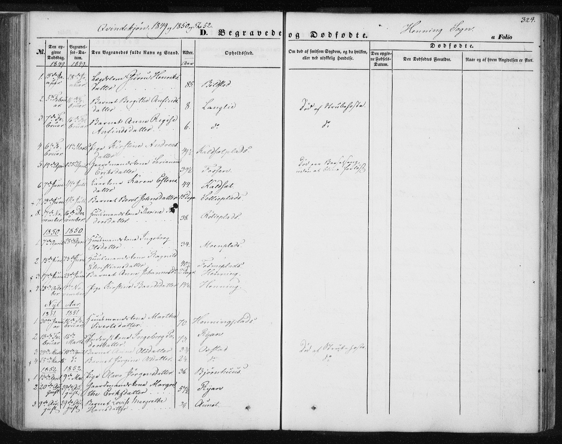 Ministerialprotokoller, klokkerbøker og fødselsregistre - Nord-Trøndelag, SAT/A-1458/735/L0342: Parish register (official) no. 735A07 /3, 1849-1862, p. 324
