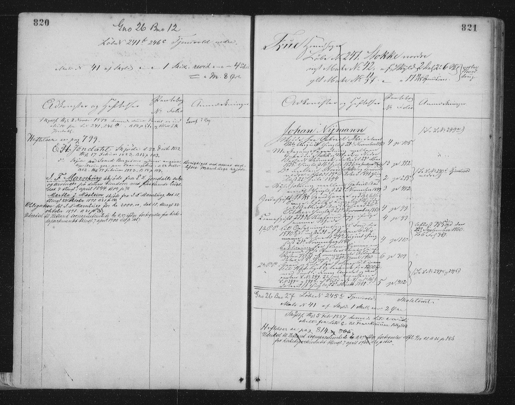 Jæren sorenskriveri, SAST/A-100310/01/4/41/41ABB/L0001: Mortgage register no. 41 ABB1, 1898, p. 820-821