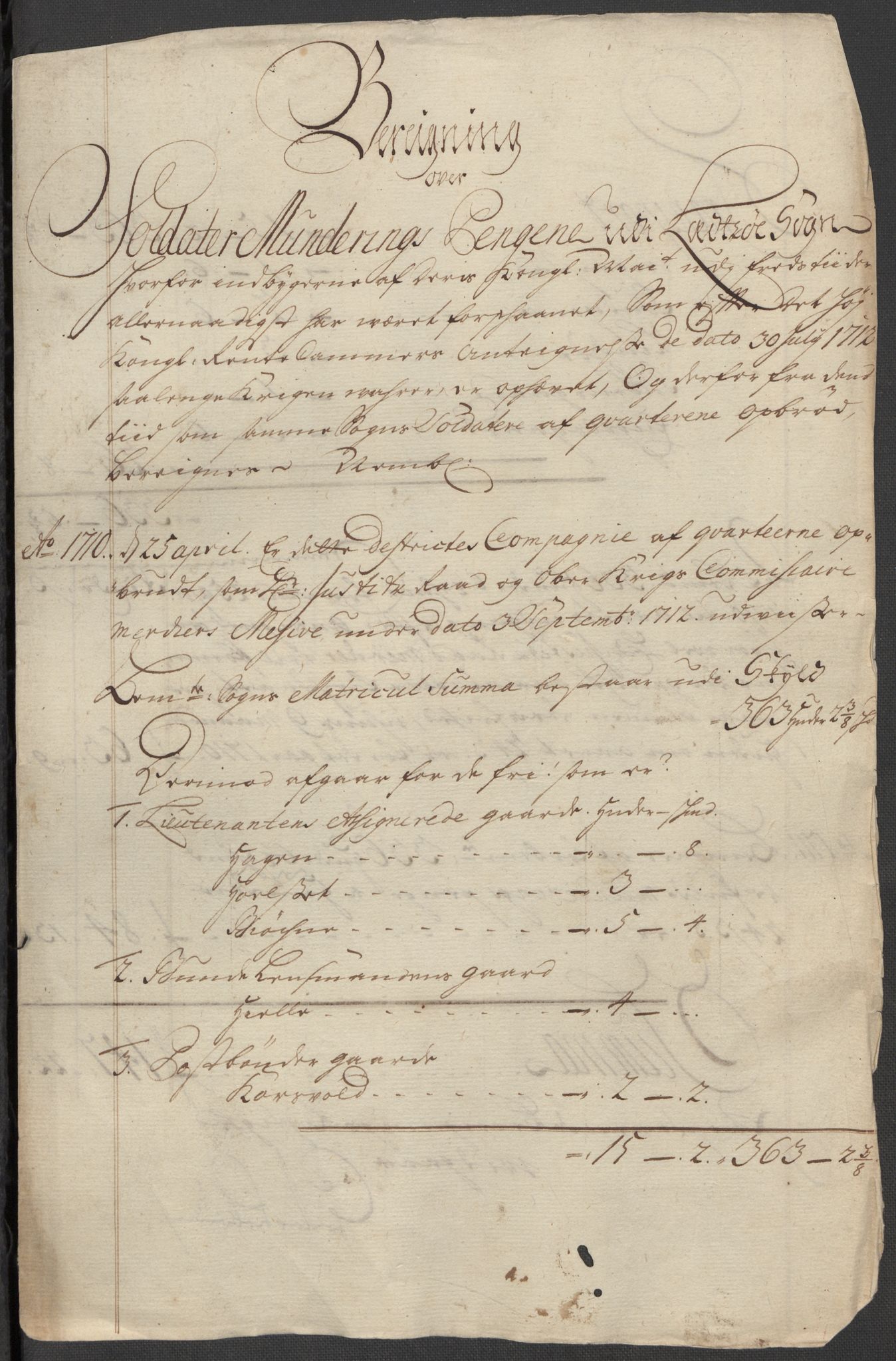 Rentekammeret inntil 1814, Reviderte regnskaper, Fogderegnskap, RA/EA-4092/R17/L1181: Fogderegnskap Gudbrandsdal, 1712, p. 34