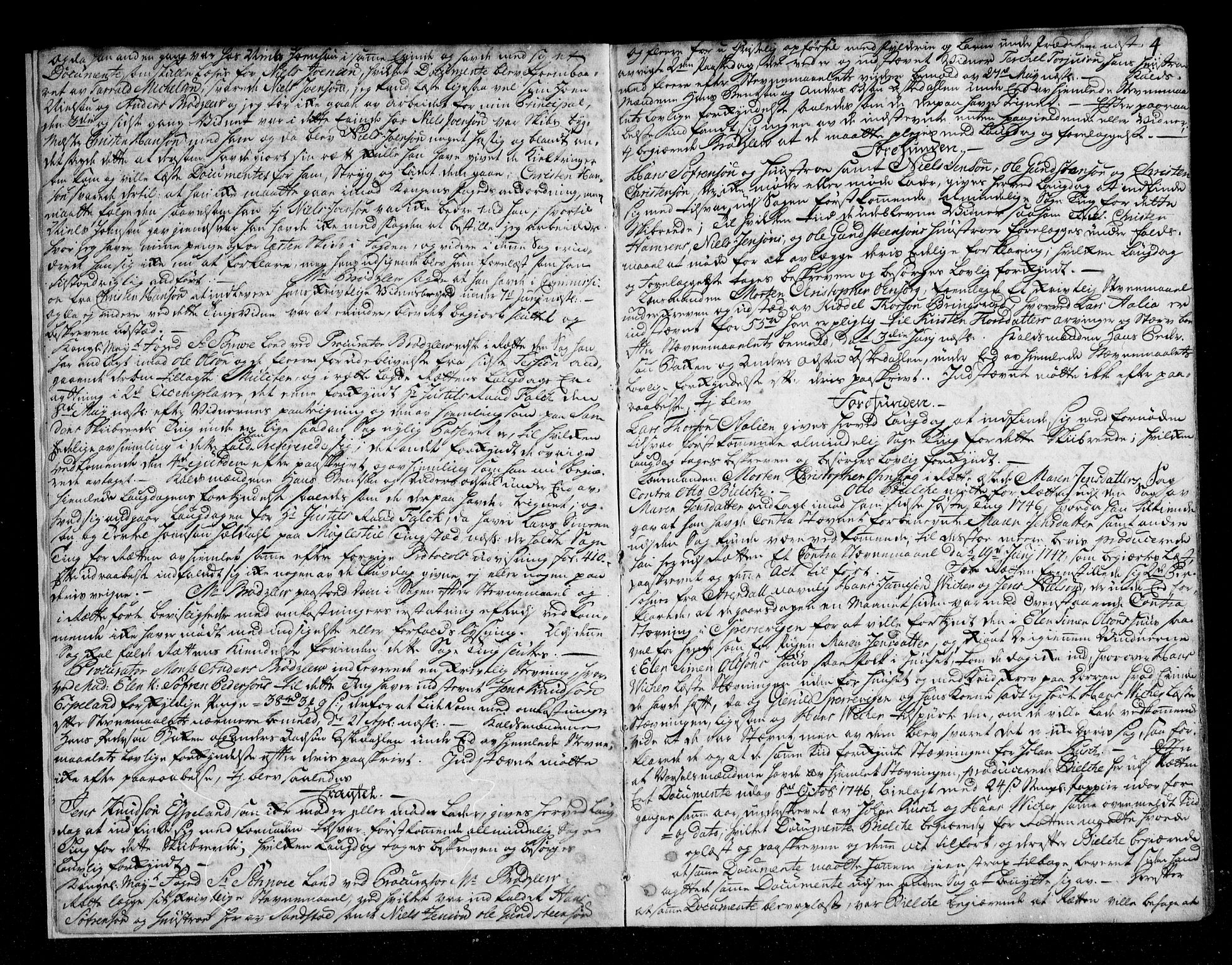 Nedenes sorenskriveri før 1824, AV/SAK-1221-0007/F/Fa/L0027: Tingbok med register nr 22, 1747-1749, p. 3b-4a