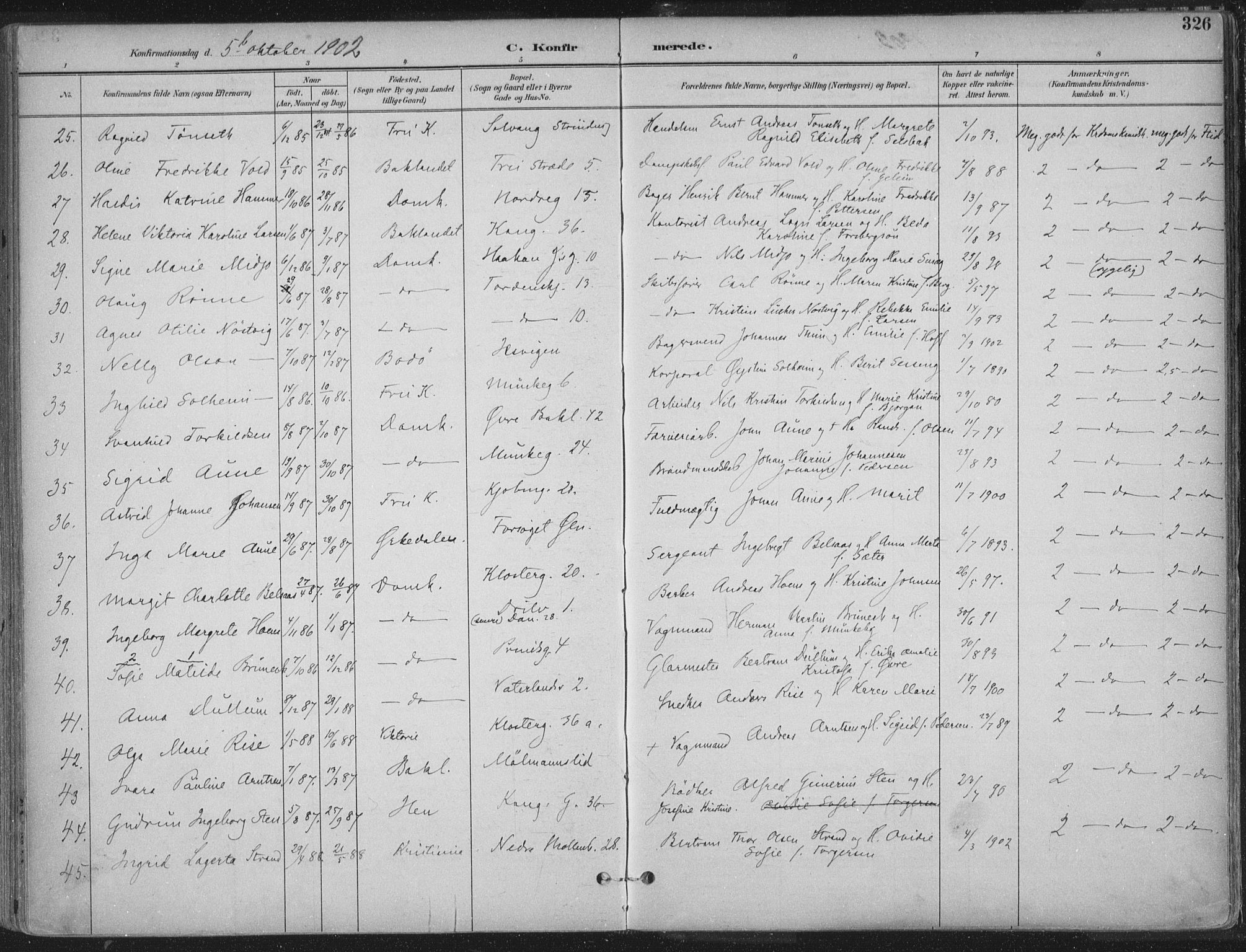 Ministerialprotokoller, klokkerbøker og fødselsregistre - Sør-Trøndelag, AV/SAT-A-1456/601/L0062: Parish register (official) no. 601A30, 1891-1911, p. 326