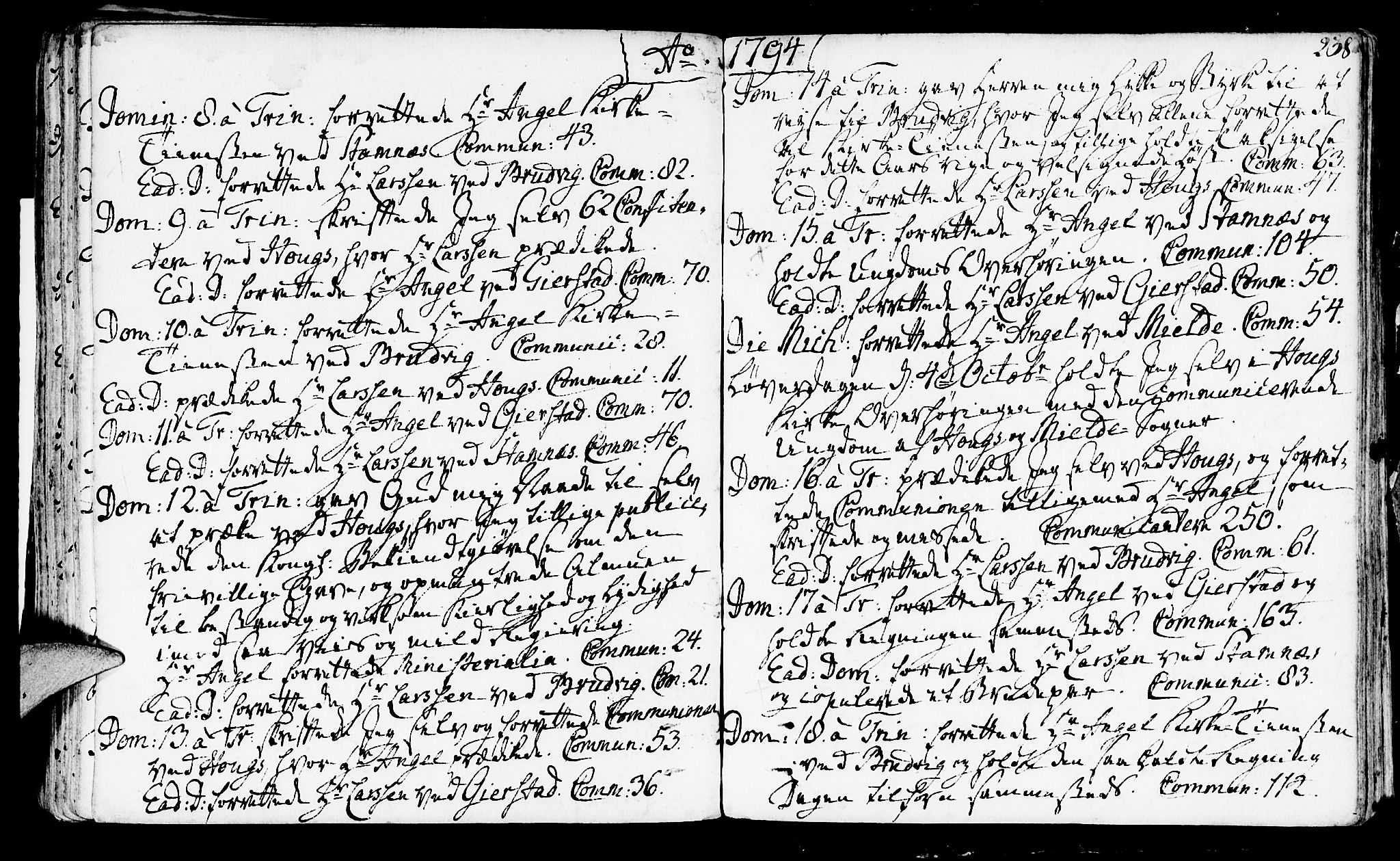 Haus sokneprestembete, AV/SAB-A-75601/H/Haa: Parish register (official) no. A 10, 1782-1796, p. 238