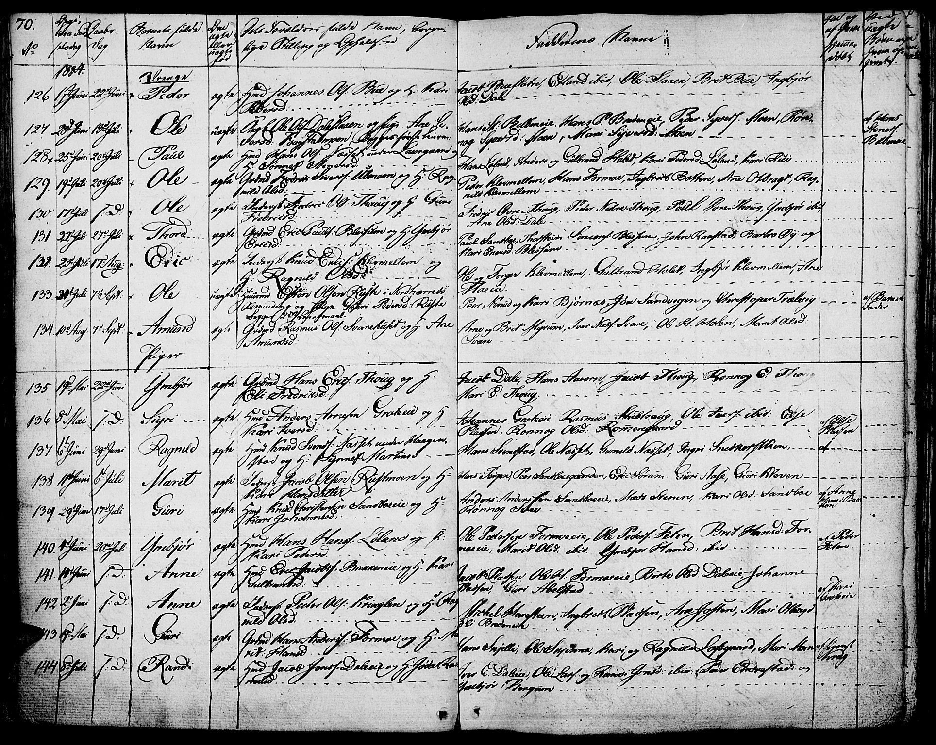 Vågå prestekontor, AV/SAH-PREST-076/H/Ha/Haa/L0004: Parish register (official) no. 4 /1, 1827-1842, p. 70