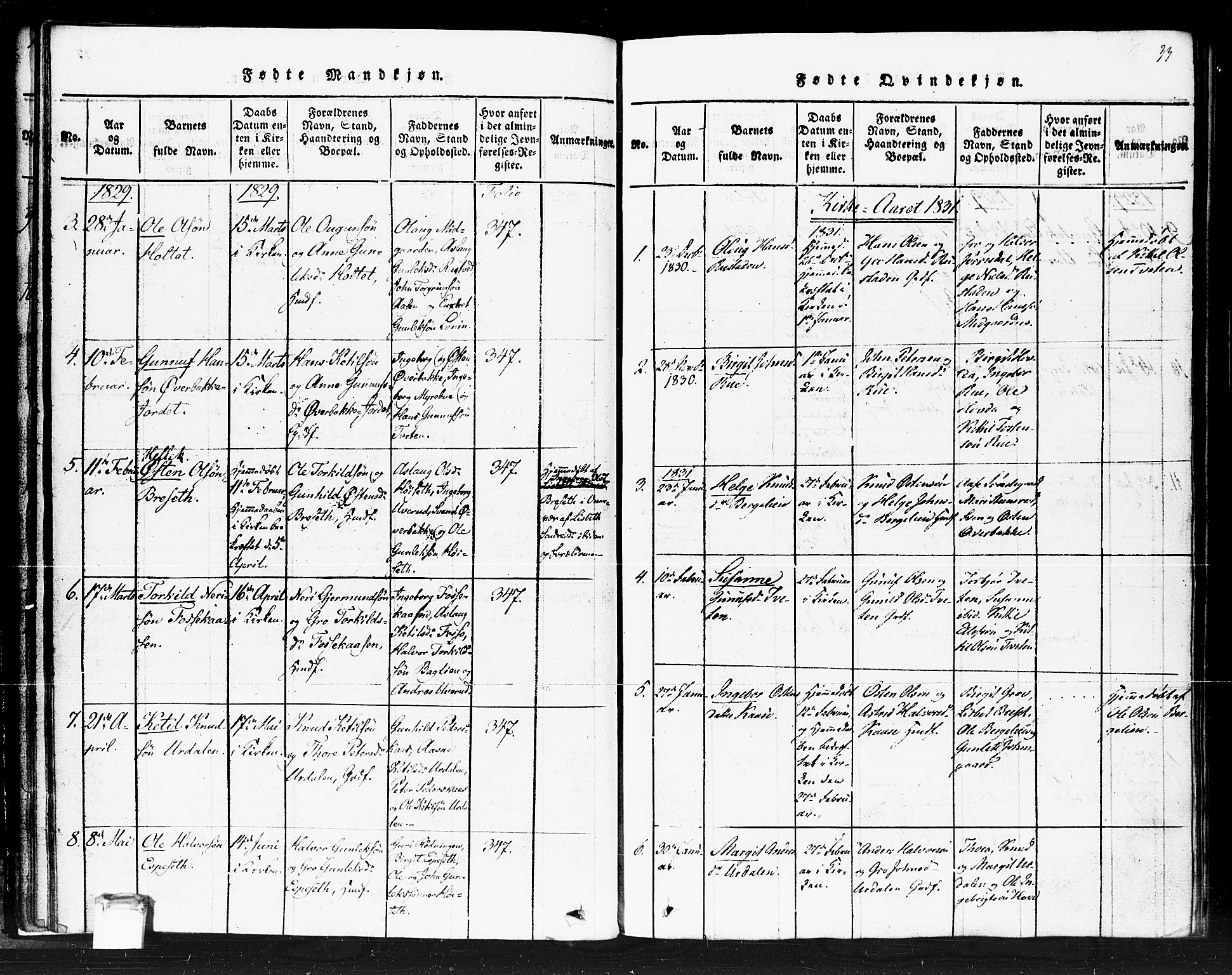 Gransherad kirkebøker, SAKO/A-267/F/Fb/L0002: Parish register (official) no. II 2, 1815-1843, p. 33