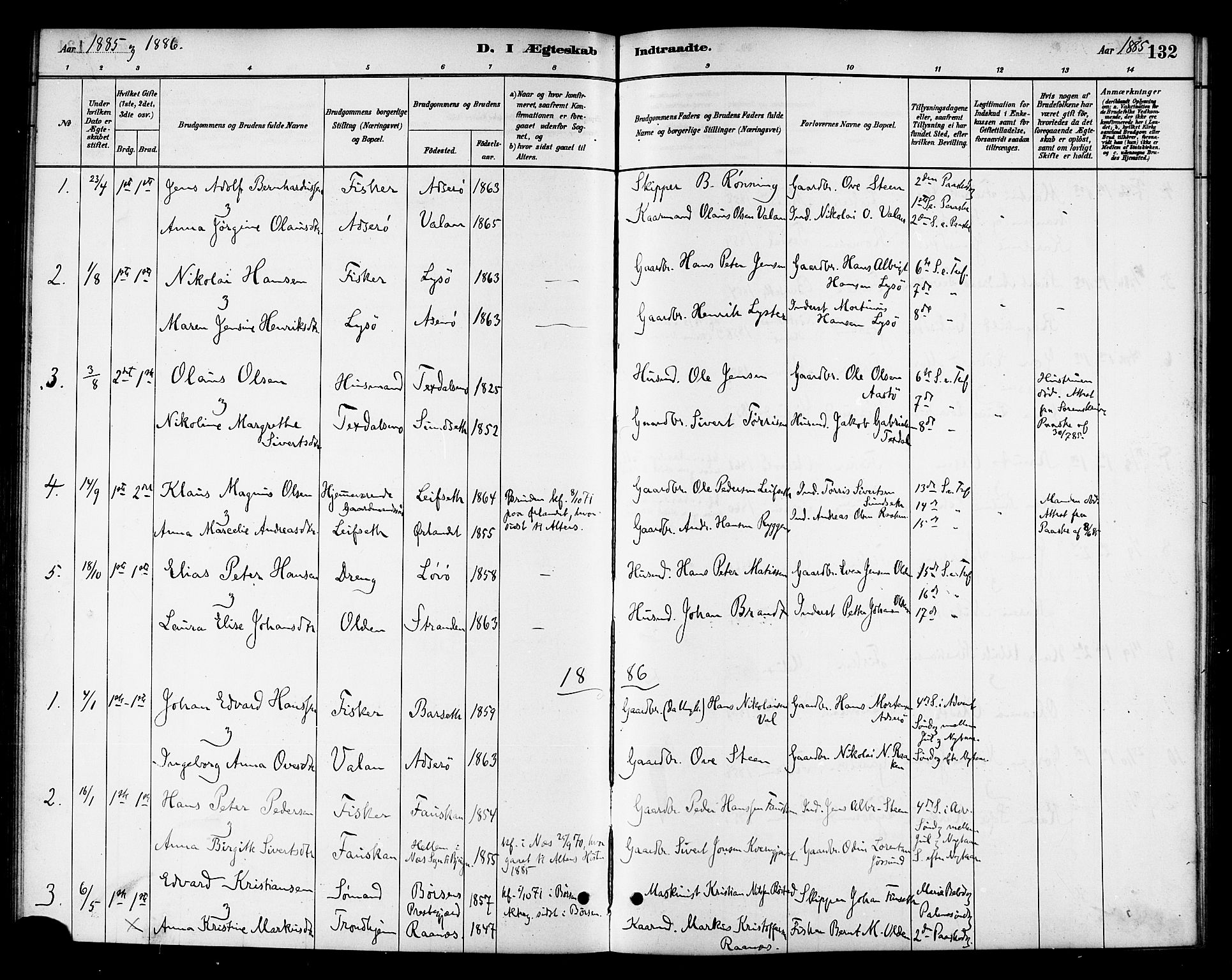 Ministerialprotokoller, klokkerbøker og fødselsregistre - Sør-Trøndelag, SAT/A-1456/654/L0663: Parish register (official) no. 654A01, 1880-1894, p. 132