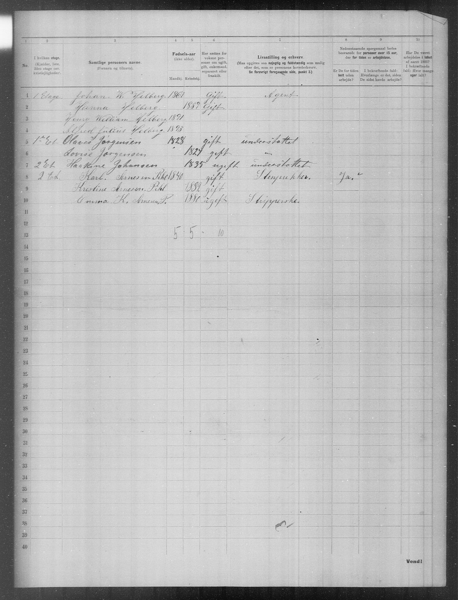 OBA, Municipal Census 1903 for Kristiania, 1903, p. 11369