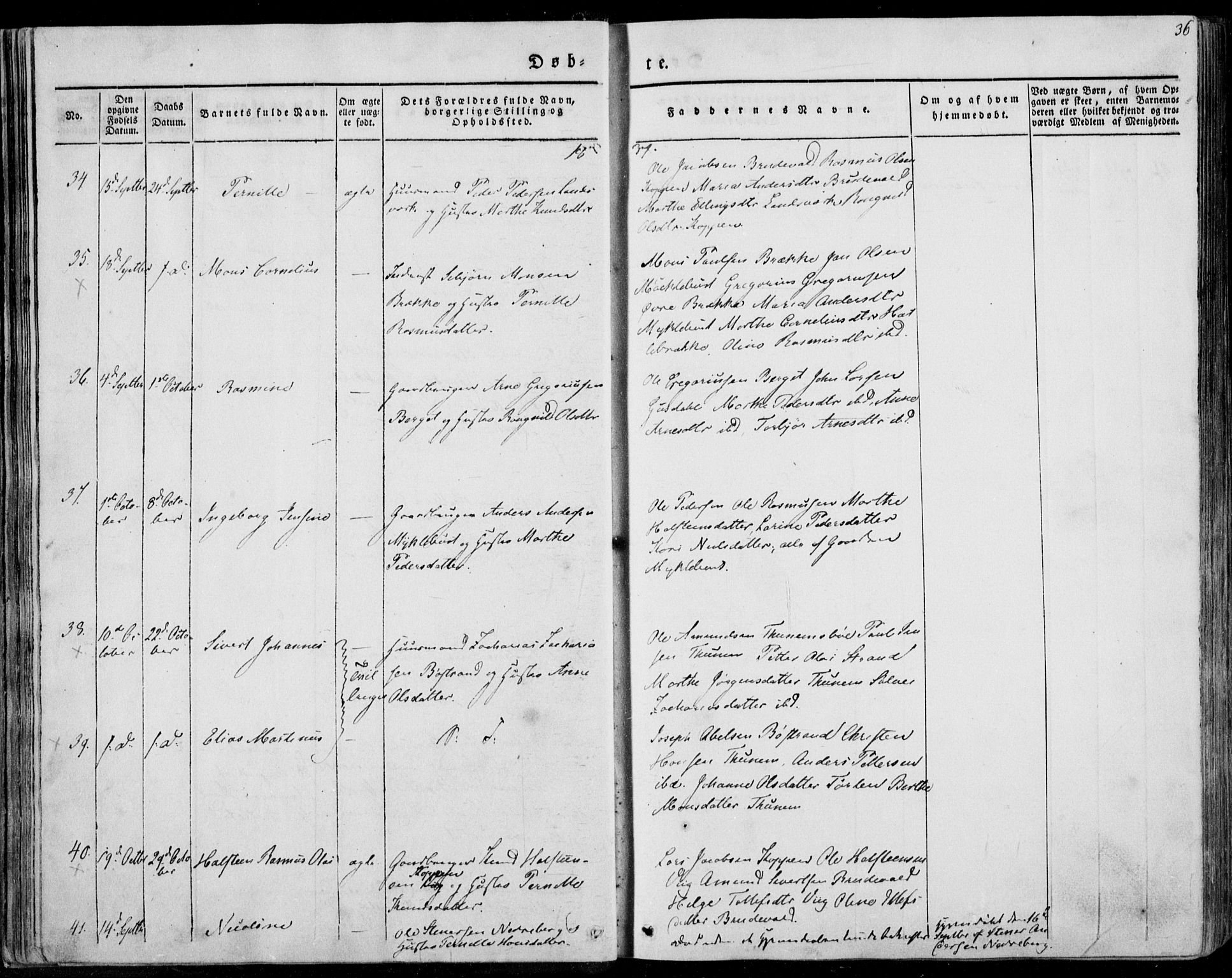 Ministerialprotokoller, klokkerbøker og fødselsregistre - Møre og Romsdal, AV/SAT-A-1454/501/L0005: Parish register (official) no. 501A05, 1831-1844, p. 36