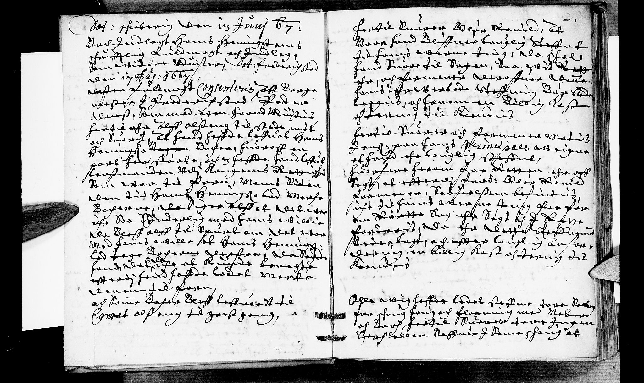 Idd og Marker sorenskriveri, SAO/A-10283/F/Fb/L0005: Tingbok, 1667-1668, p. 1b-2a